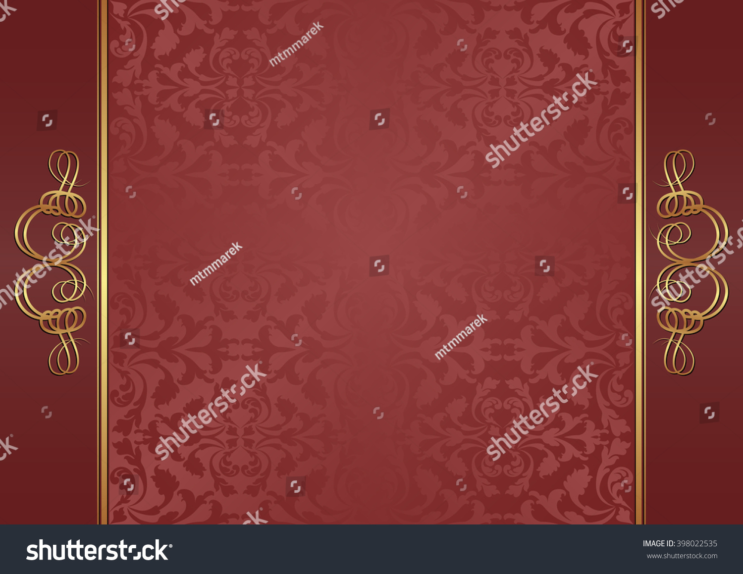 Red Background Vintage Pattern Stock Vector (Royalty Free) 398022535 ...