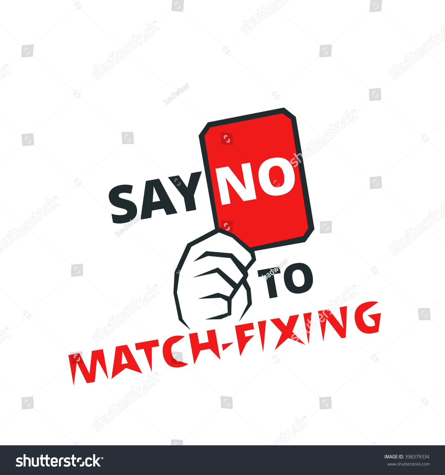 say-no-matchfixing-banner-web-print-stock-vector-royalty-free