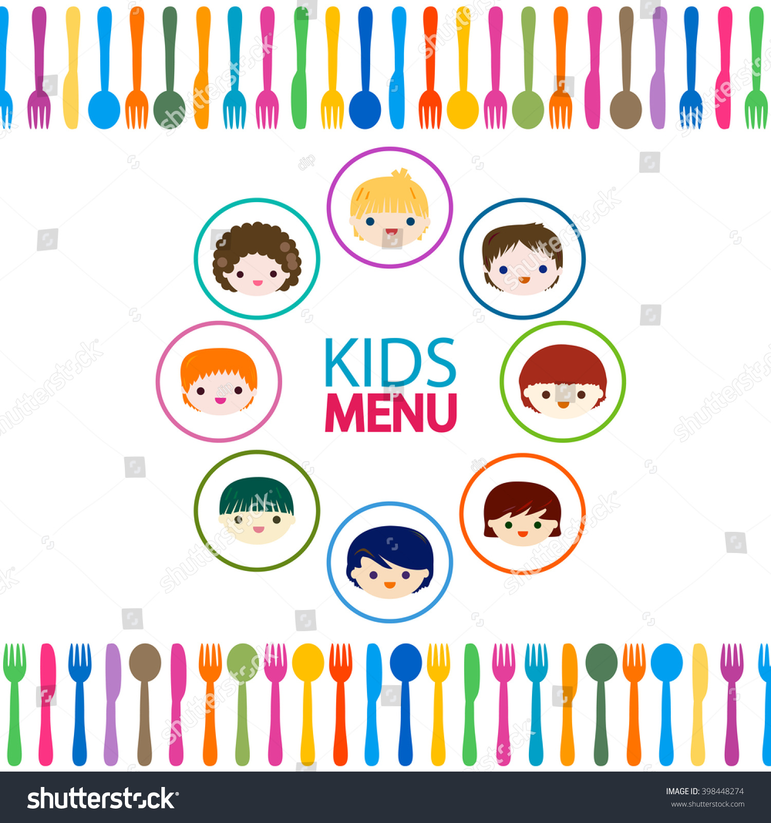 Menu Kids Background Design Stock Vector (Royalty Free) 398448274 ...