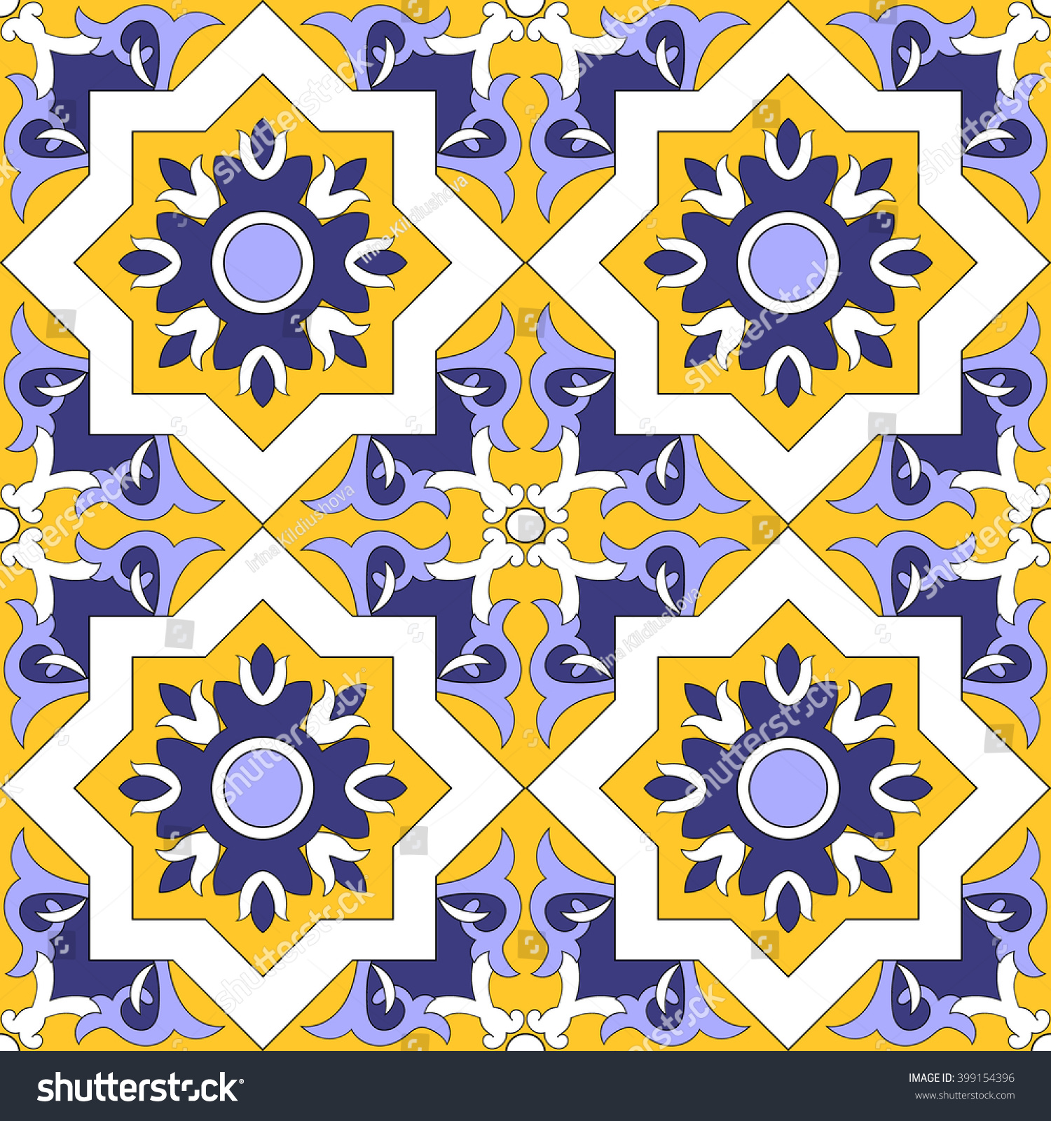 Марокканские орнаменты желто