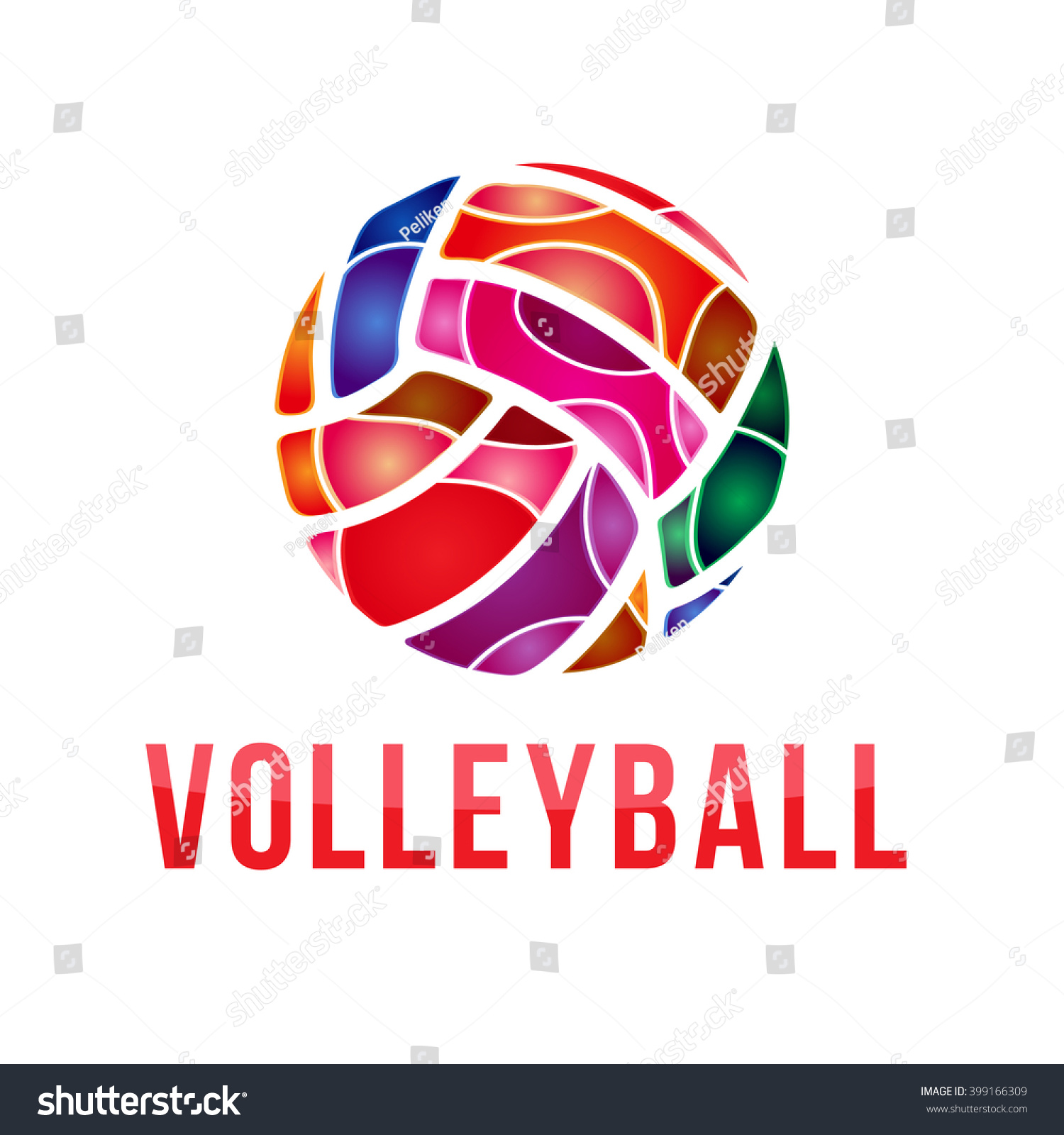 Vector Volleyball Logo Stock Vector Stock Vector (Royalty Free ...