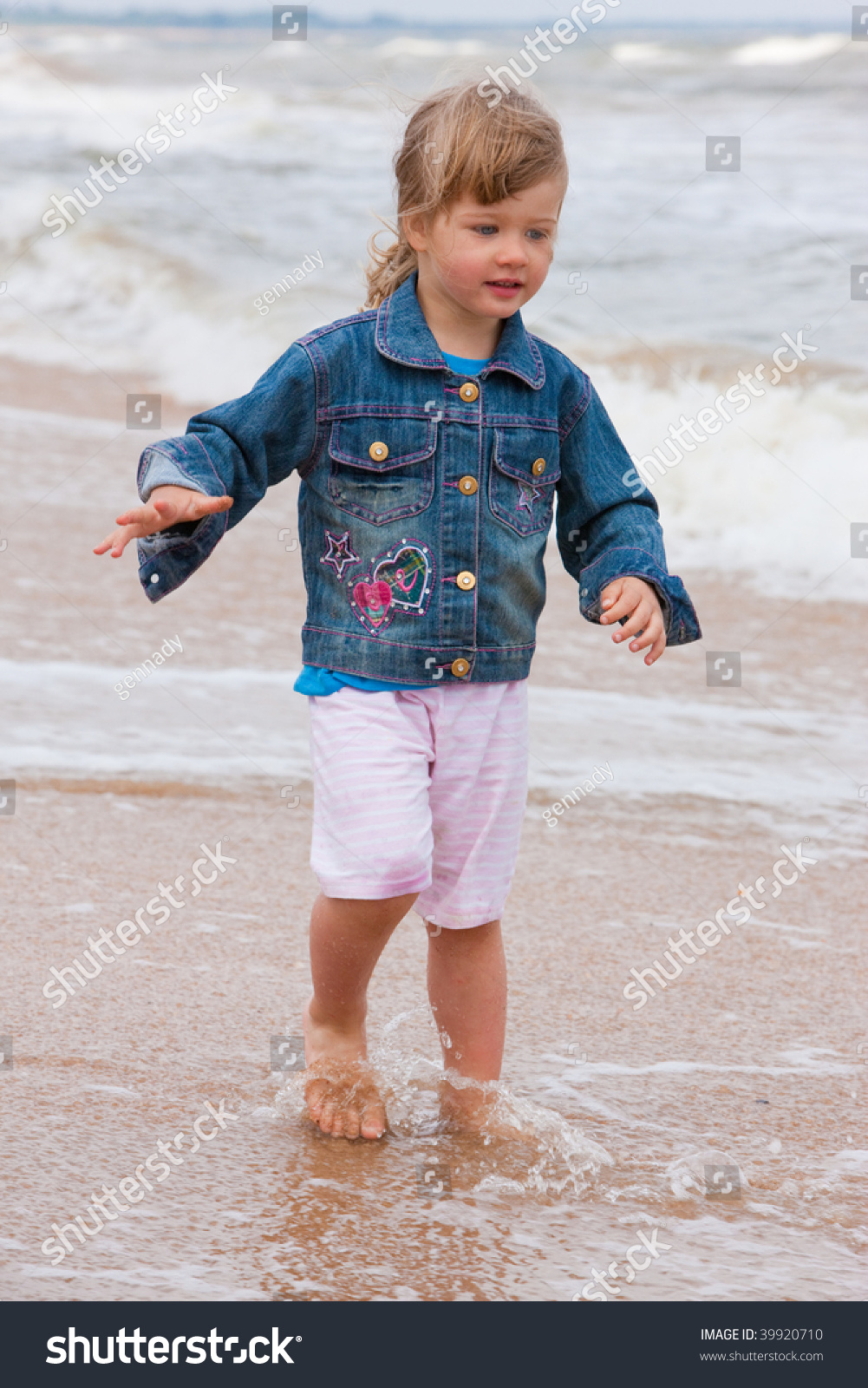 People Series Little Girl On Beach Stock Photo 39920710 | Shutterstock