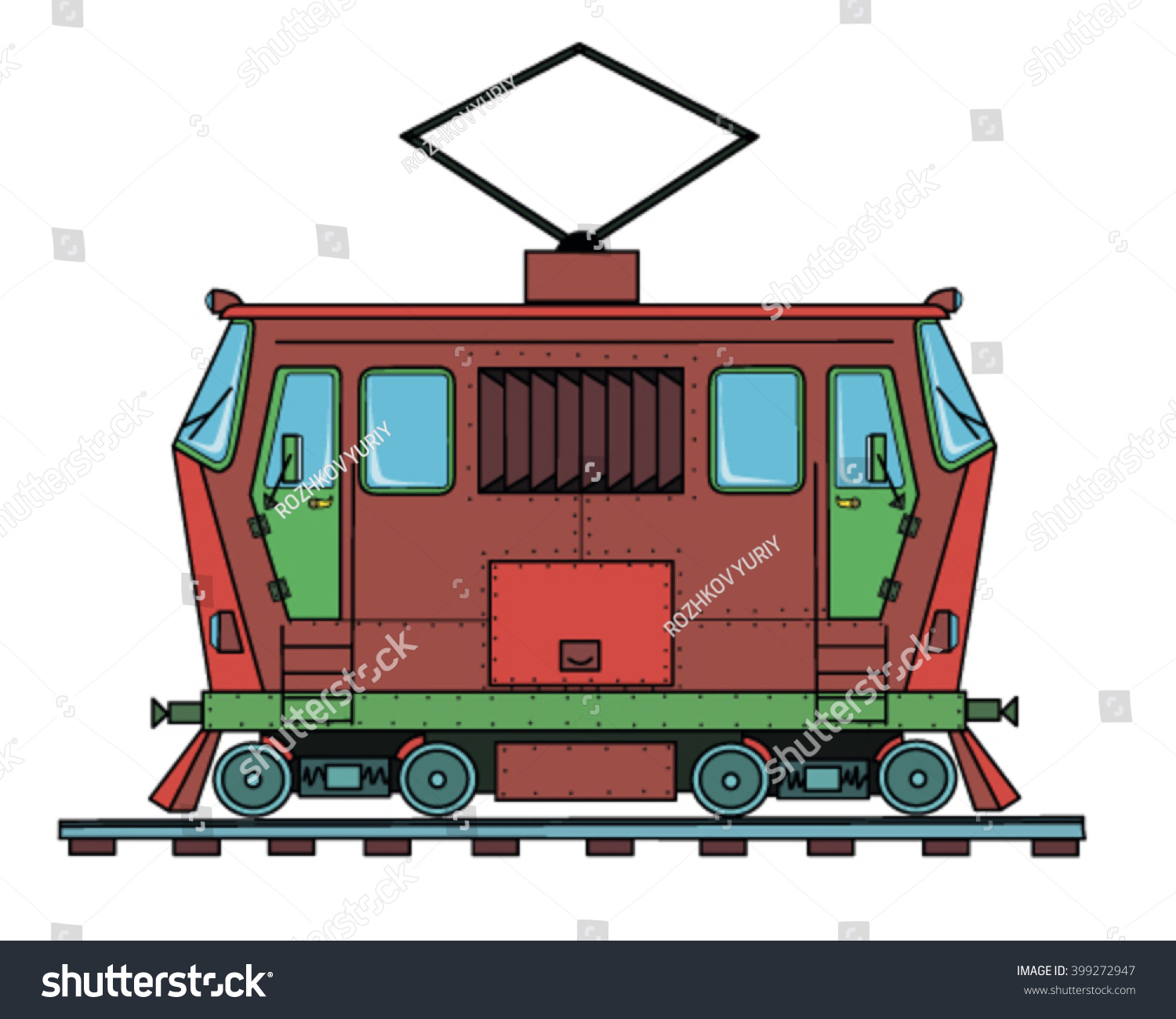 Локомотив с вагонами рисунок