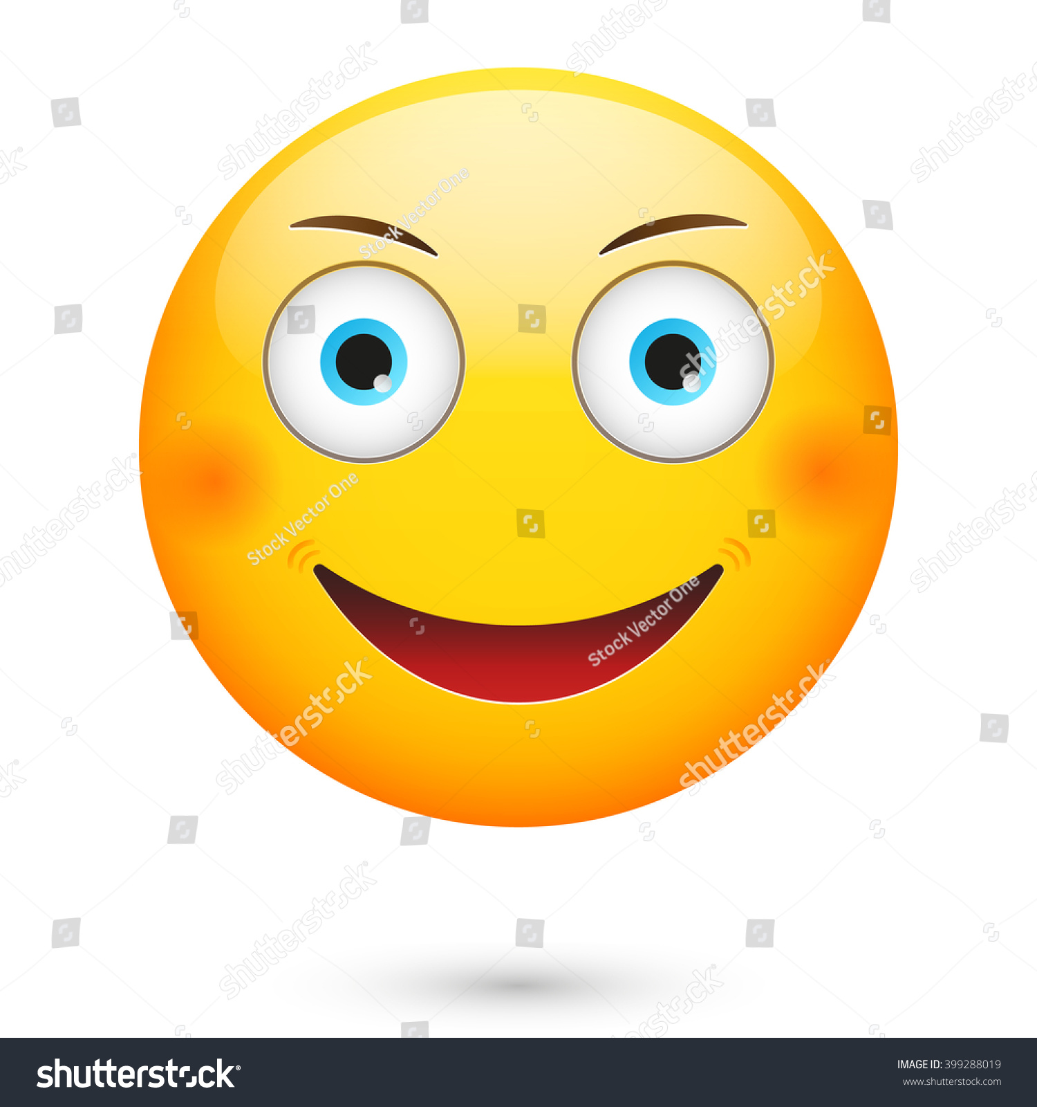 Smile Emoticon Isolated Vector Illustration On Stock Vector (Royalty ...