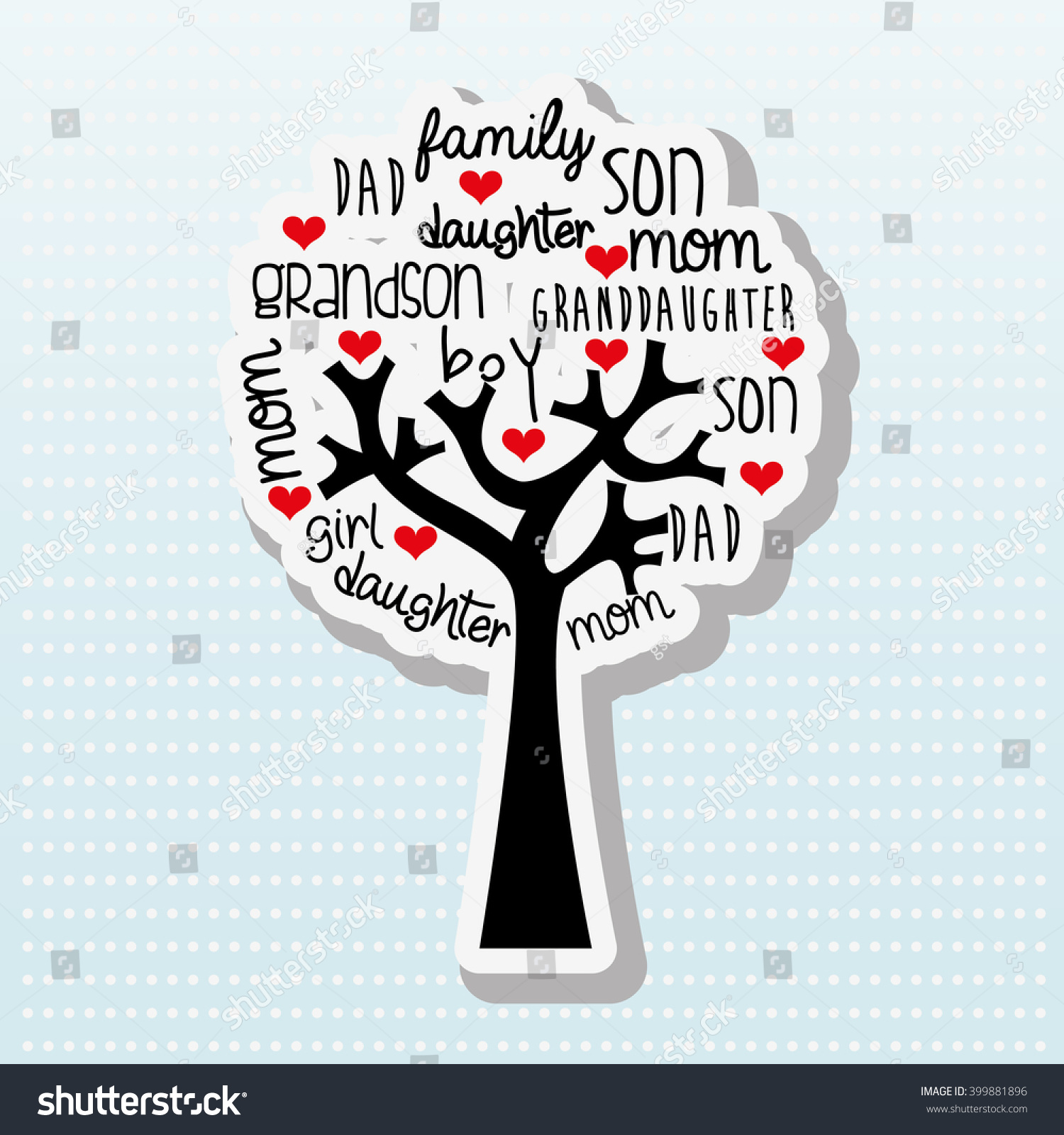 Family Members Design Stock Vector (Royalty Free) 399881896 | Shutterstock