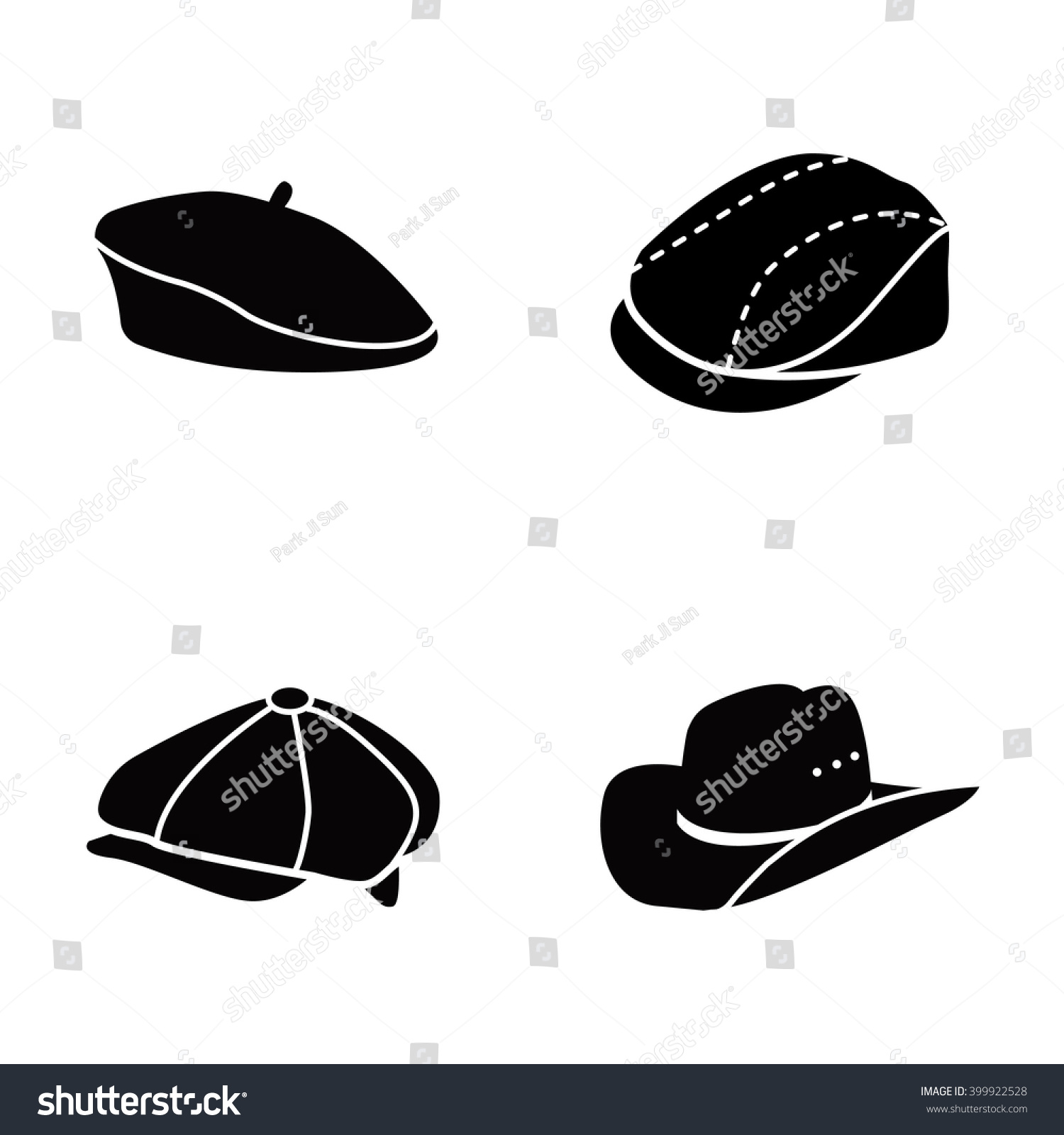 Hats Vector Icons Stock Vector (Royalty Free) 399922528 | Shutterstock