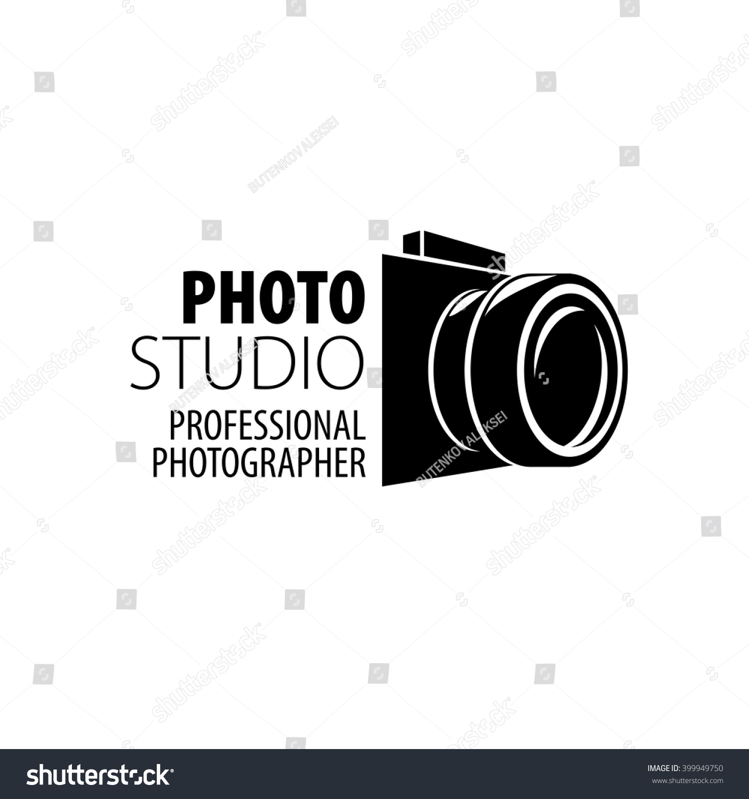 Vector Logo Photographer Stock Vector (Royalty Free) 399949750 ...