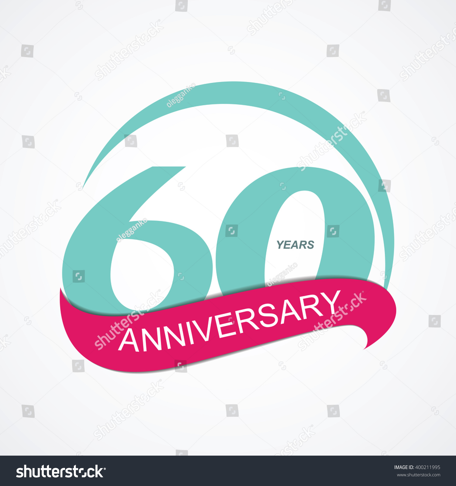 Template Logo 60 Anniversary Illustration Stock Illustration 400211995 ...