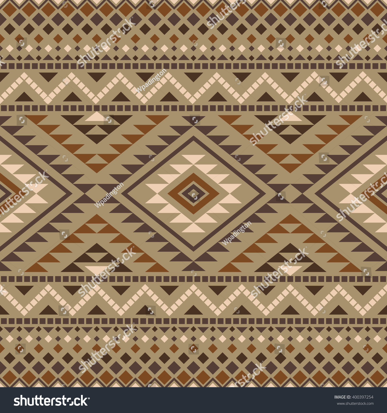 Aztec Style Seamless Pattern Abstract Wallpaper Stock Vector (Royalty