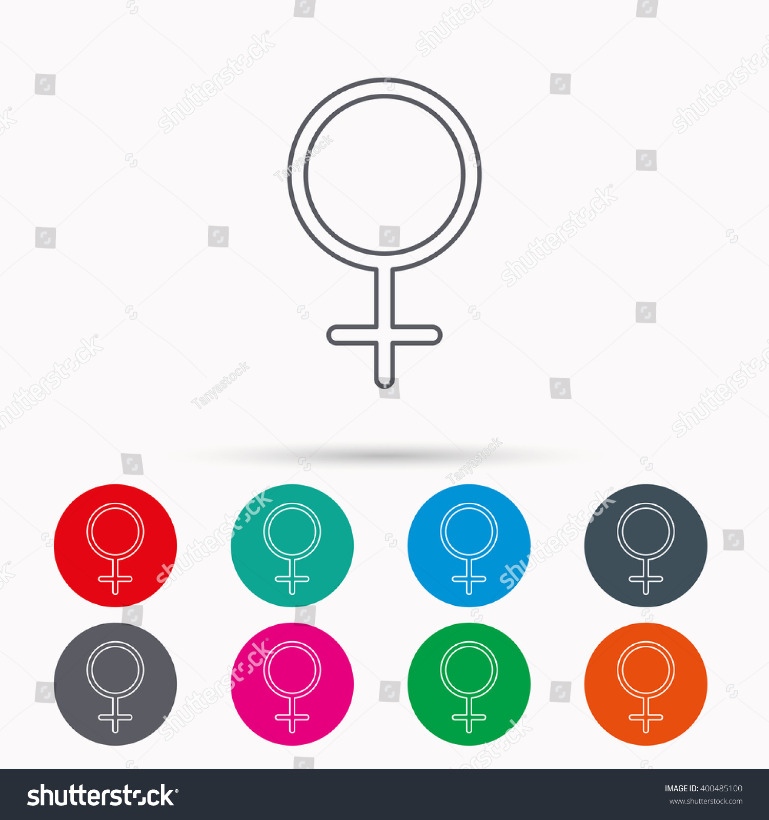 Female Icon Women Sex Sign Linear Stock Vector Royalty Free 400485100