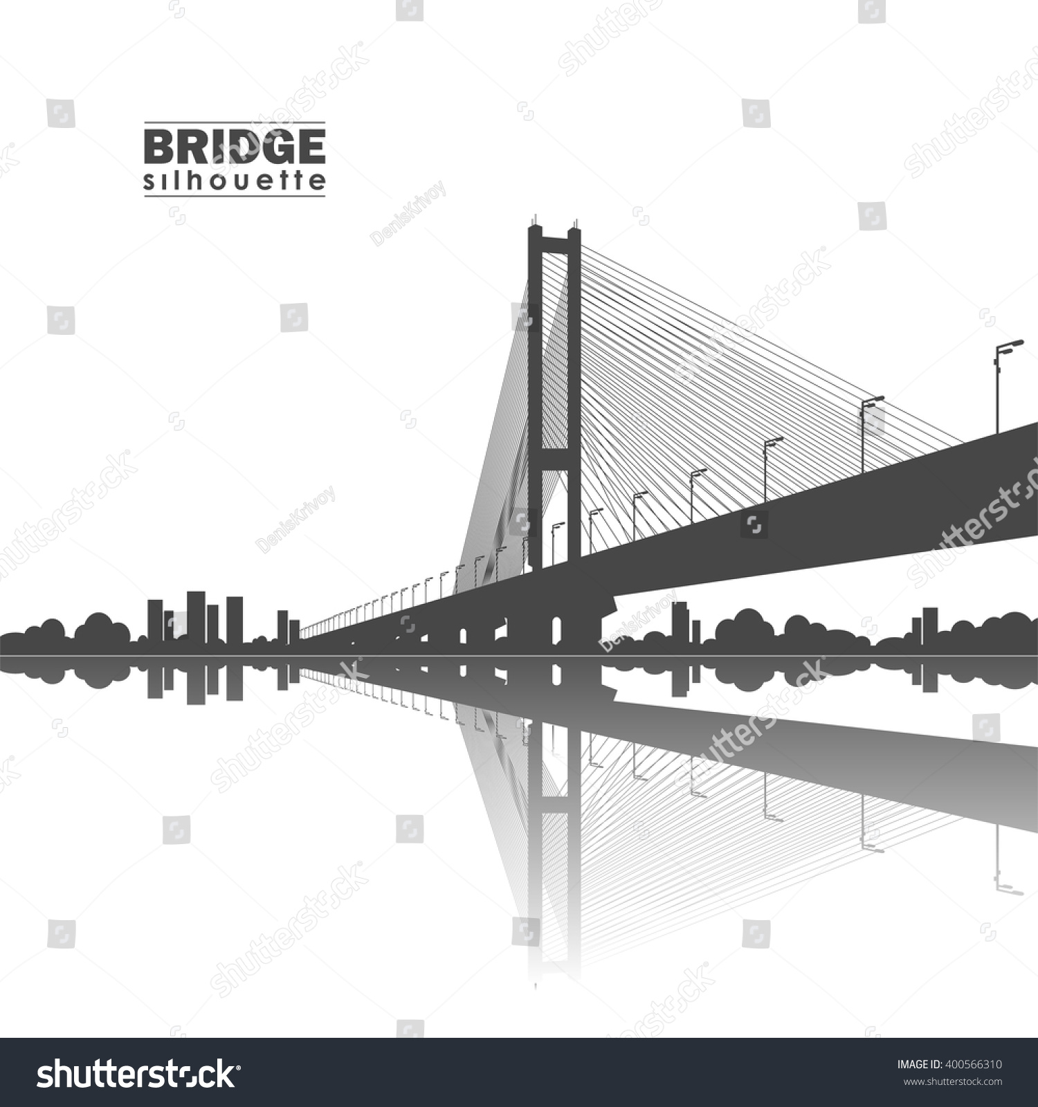 Мост влюбленных Тюмень вектор