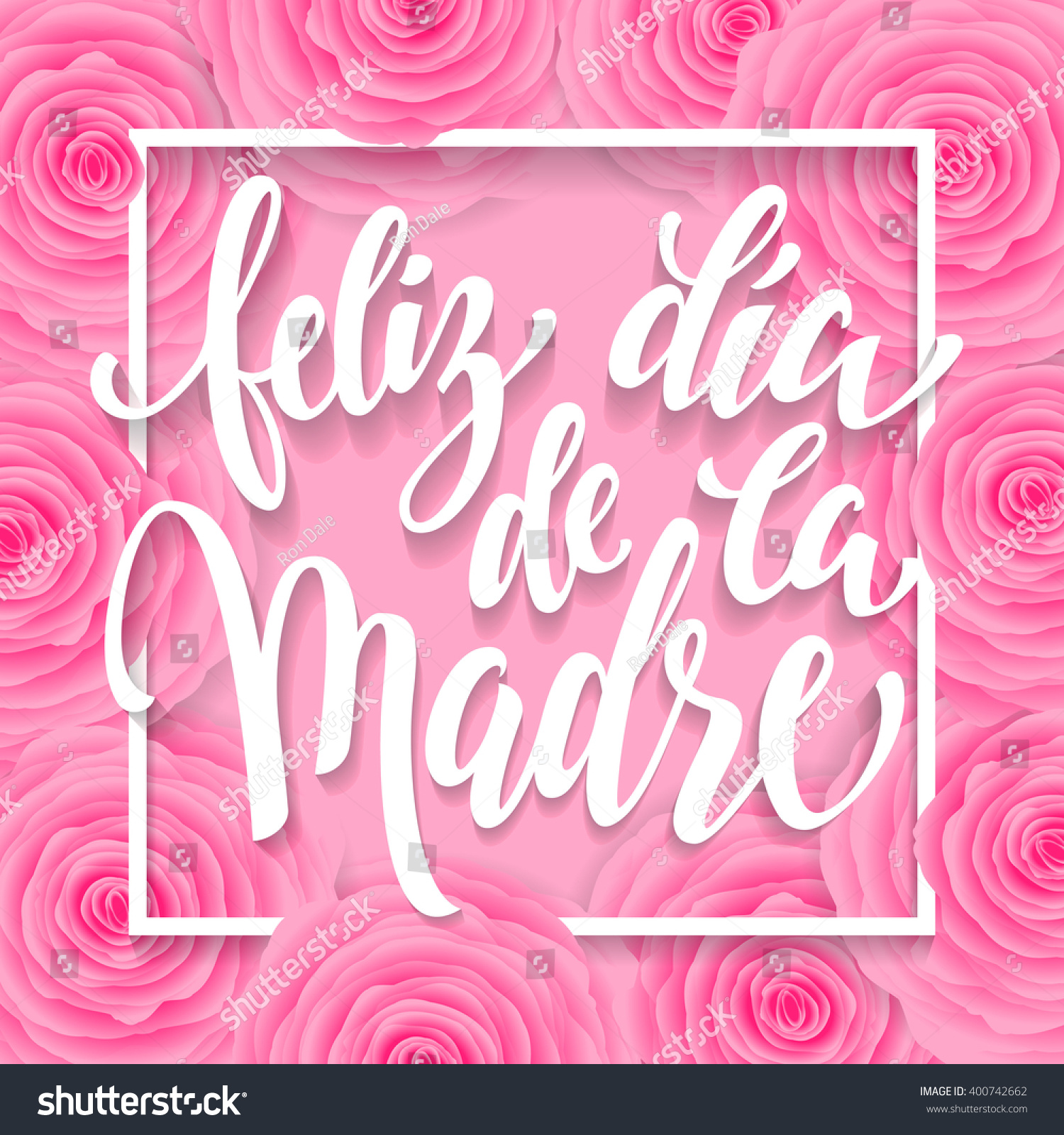 Mother Day Vector Greeting Card Pink Stock Vector (Royalty Free ...