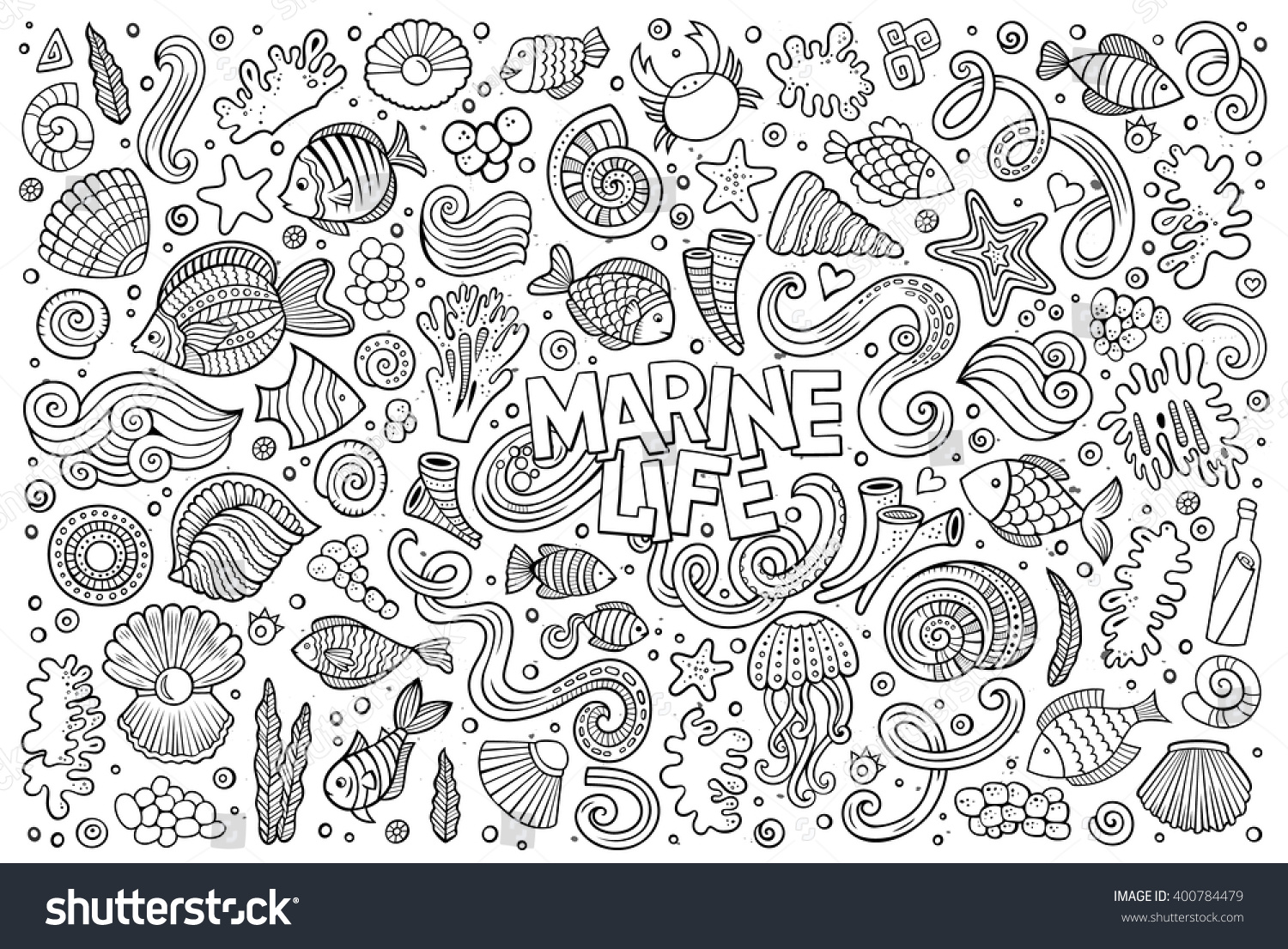 Line Art Vector Hand Drawn Doodle Stock Vector (Royalty Free) 400784479 ...