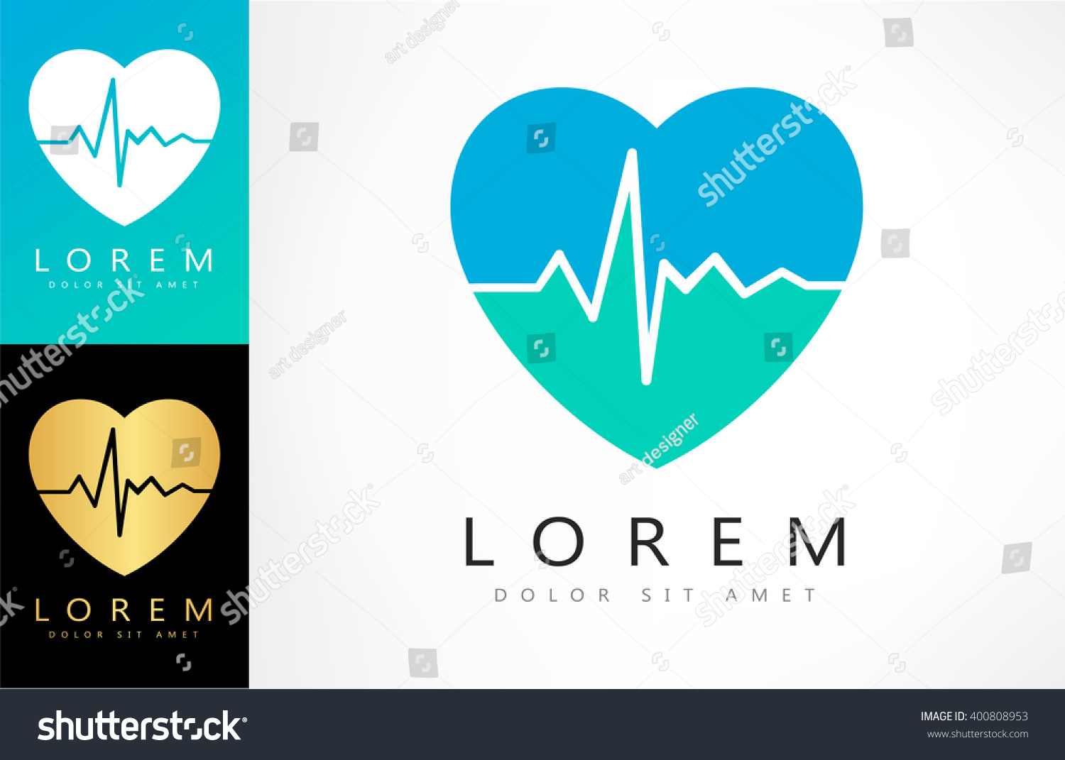 Heartbeat Vector Medical Clinic Logo Stock Vector (Royalty Free ...