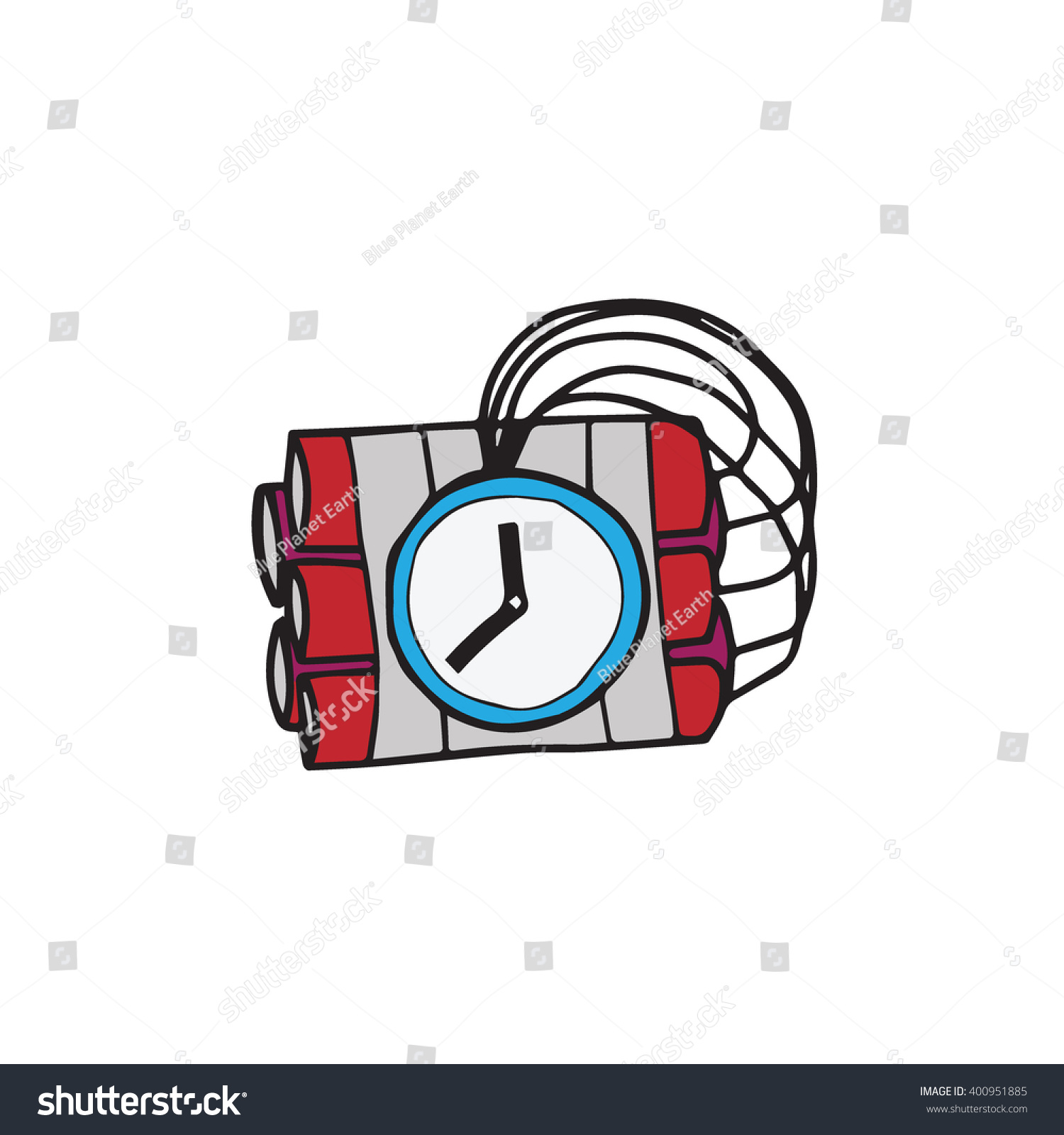 War Object Time Bomb Cartoon Drawing Stock Vector (Royalty Free ...