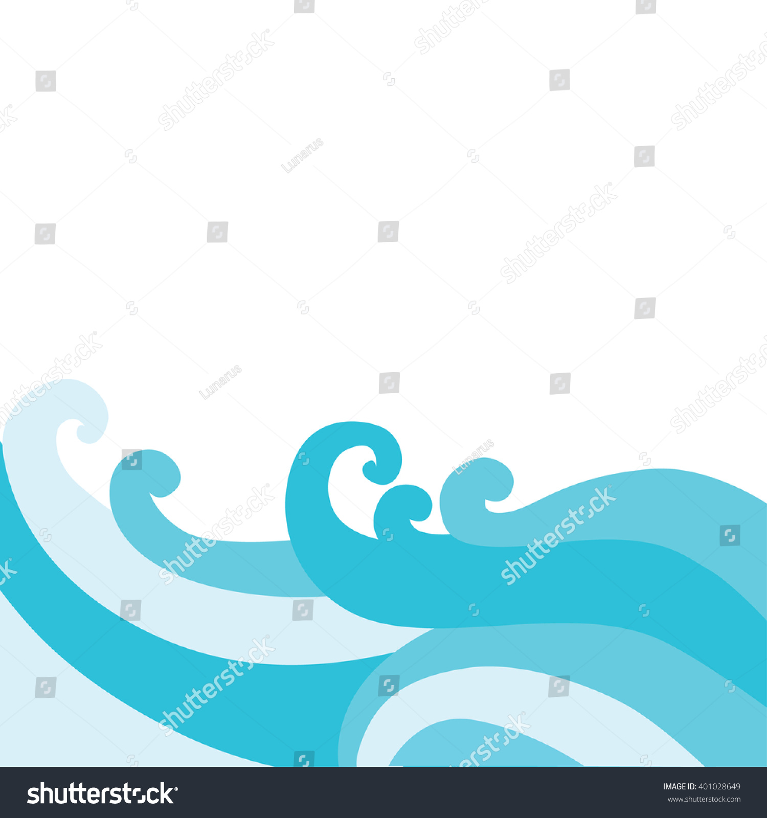 Vector Waves Background Template Stock Vector (Royalty Free) 401028649 ...