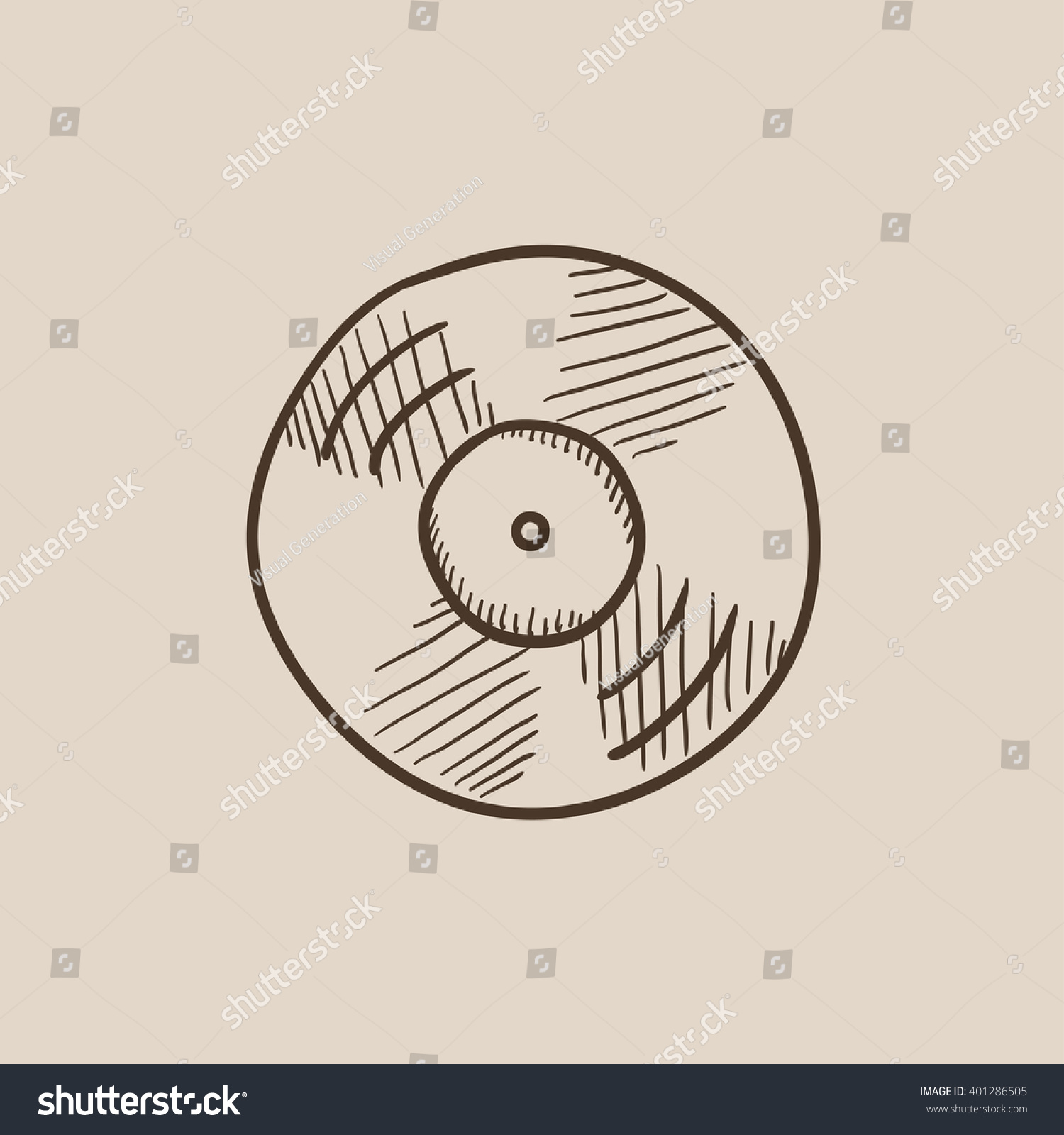 Disc Sketch Icon Stock Vector Royalty Free 401286505 Shutterstock