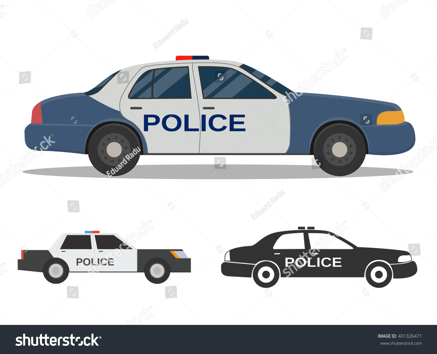 Police Car Stock Vector (Royalty Free) 401326471 | Shutterstock