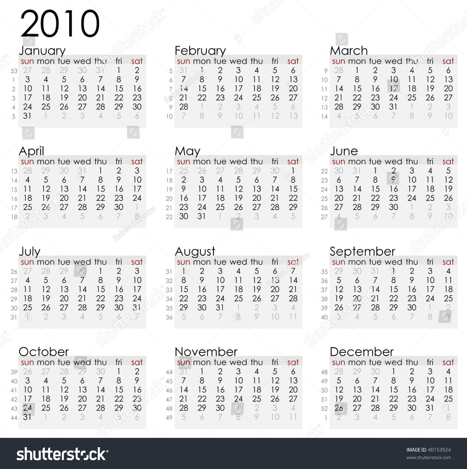 5,485 2010 Calendar Images, Stock Photos & Vectors | Shutterstock