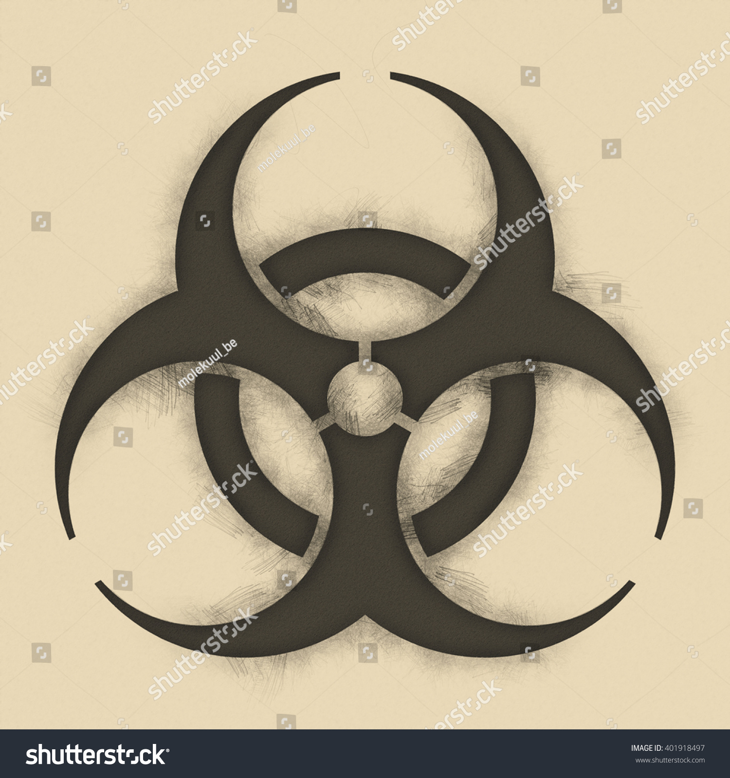 Biohazard Biological Hazard Symbol Stock Illustration 401918497 ...