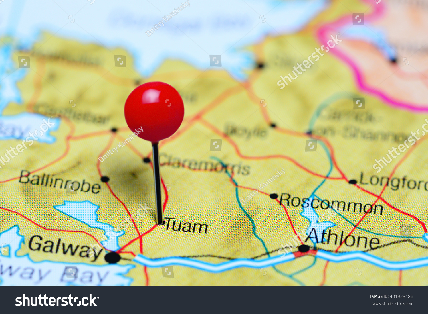 Tuam Pinned On Map Ireland Stock Photo 401923486 | Shutterstock