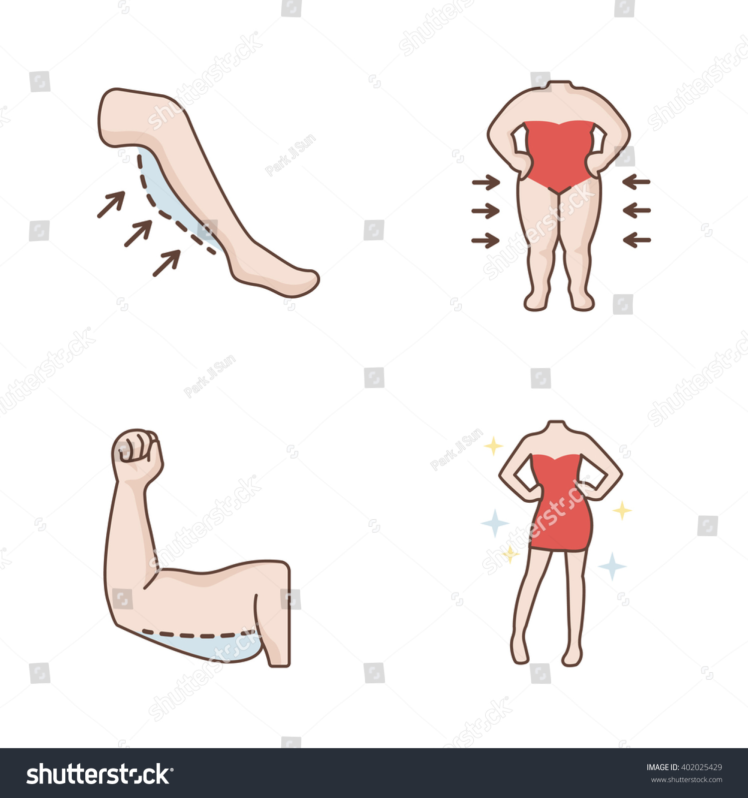 Plastic Surgery Vector Icons Stock Vector (Royalty Free) 402025429 ...