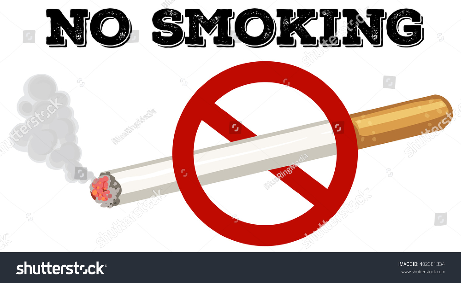 Stock vektor „No Smoking Sign Text Picture Illustration