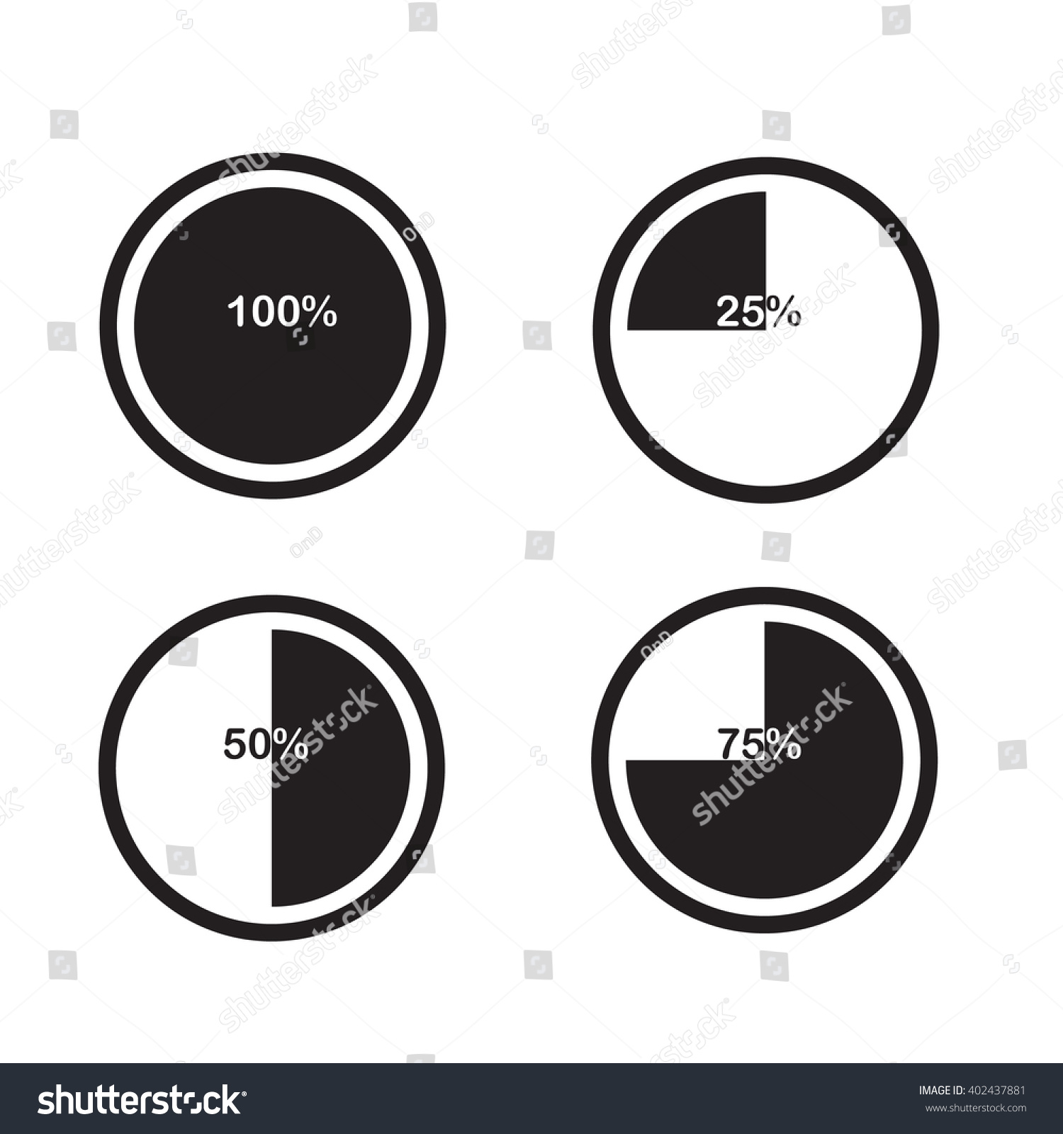 50 процентов в круг. Круговая диаграмма черно белая. Круговая диаграмма 50%. Диаграмма 100%. Диаграмма 50 25 25.