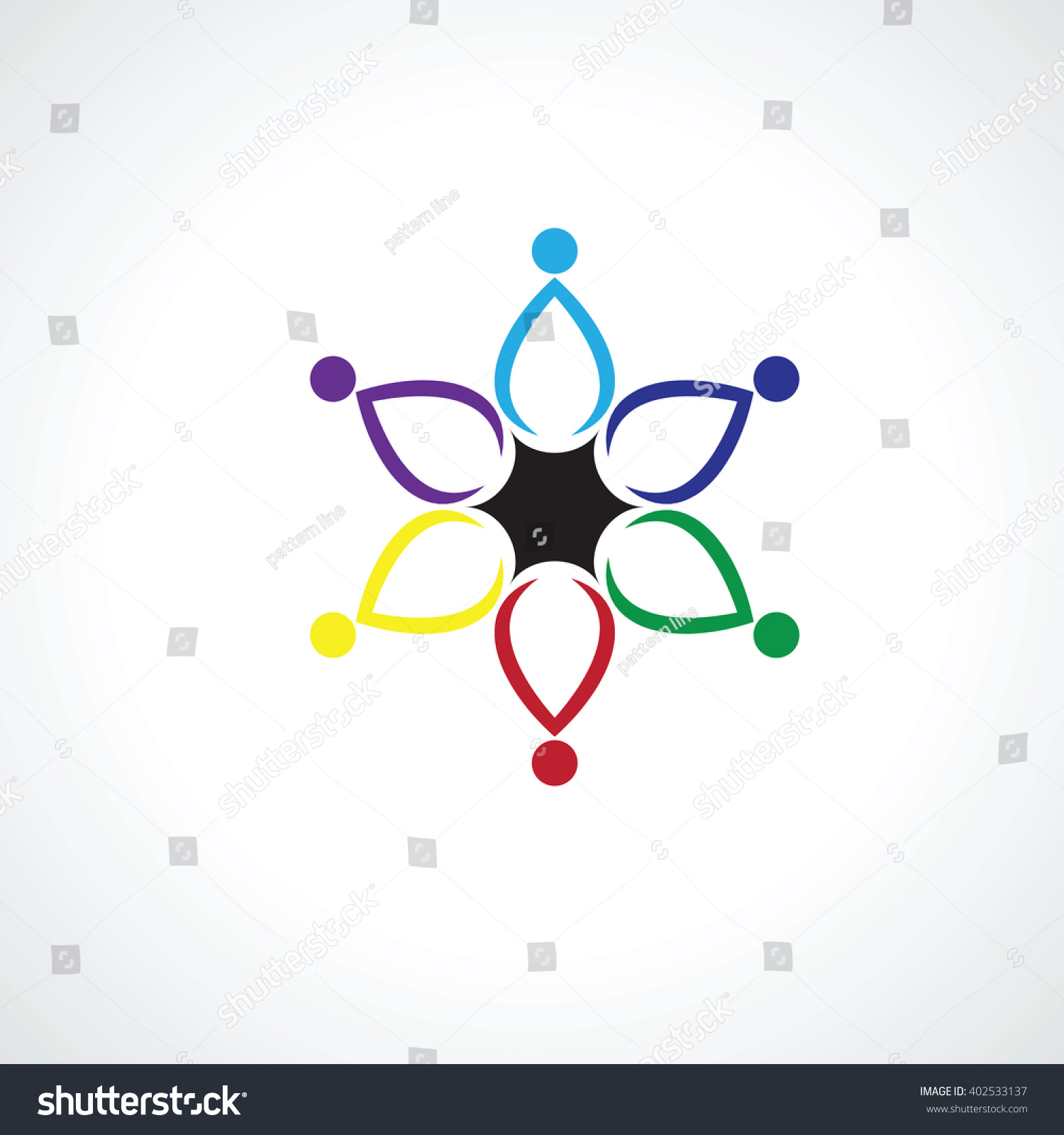 Six People Icon People Friends Logo Stock Vector (Royalty Free ...