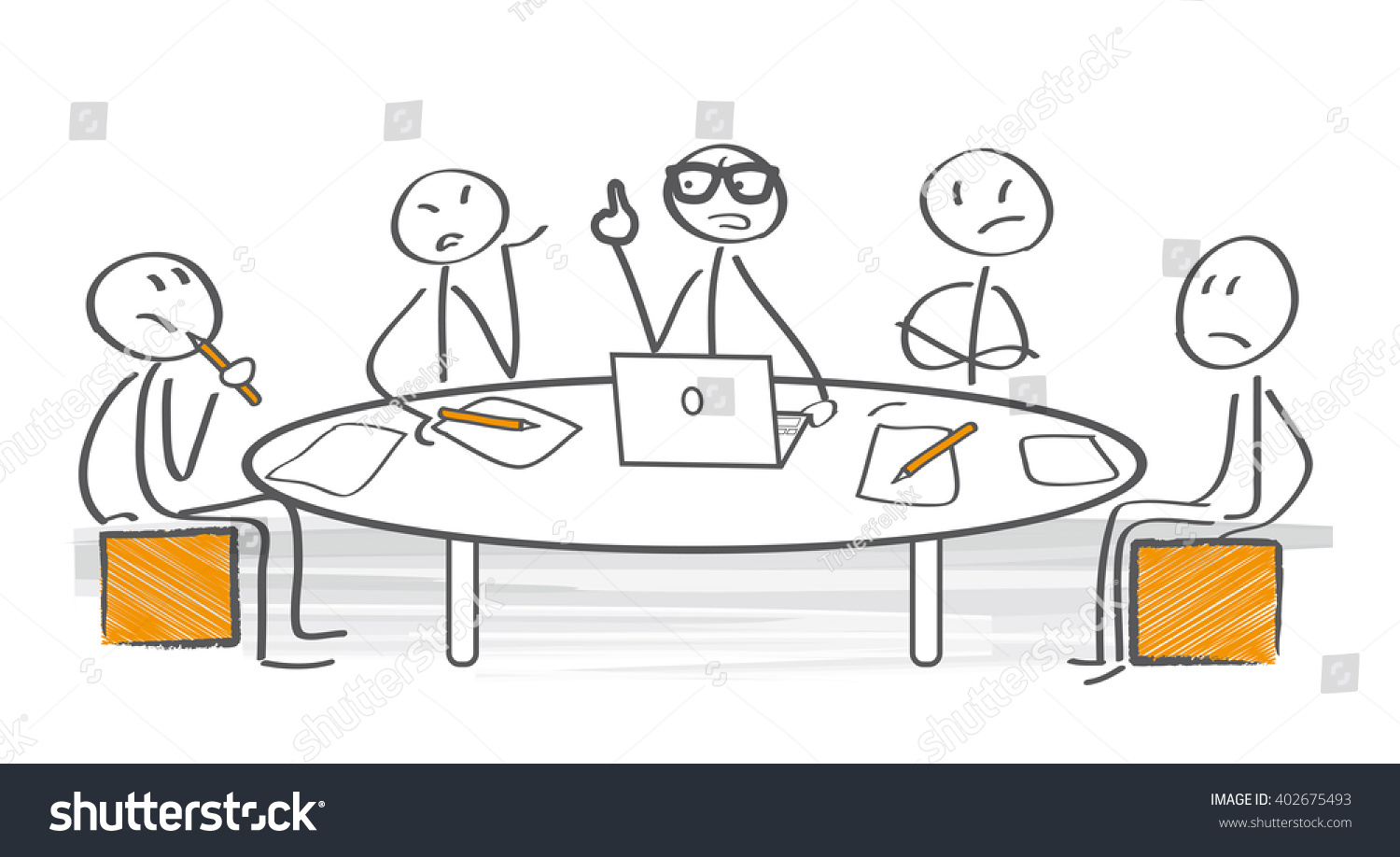 irritated-business-team-arguing-during-meeting-stock-vector-royalty