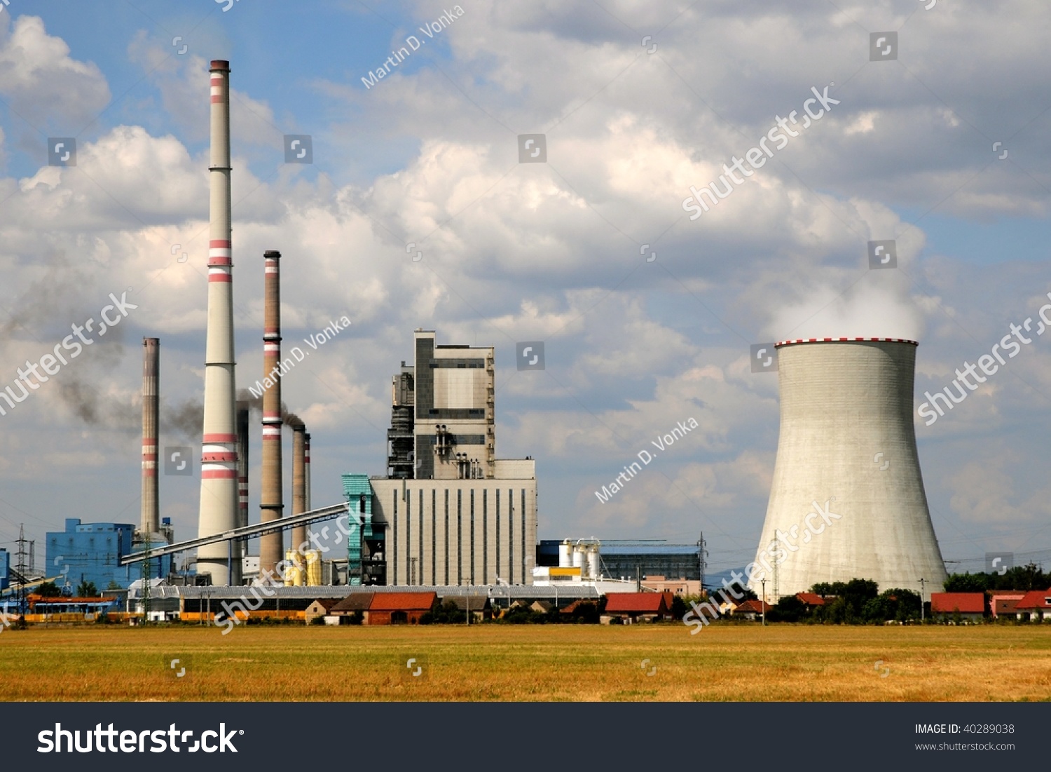 Thermal Power Plant Melnik Horni Pocaply Stock Photo 40289038 ...