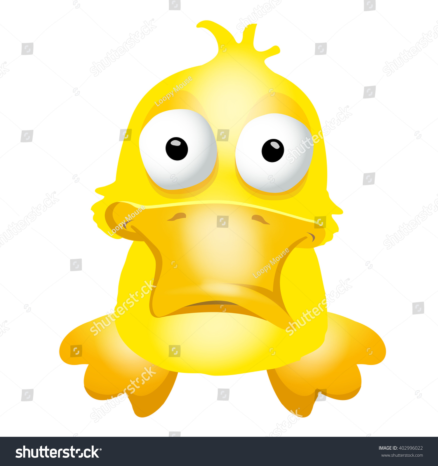 Cute Fun Yellow Ducking Cartoon Kid Stock Vector (Royalty Free ...