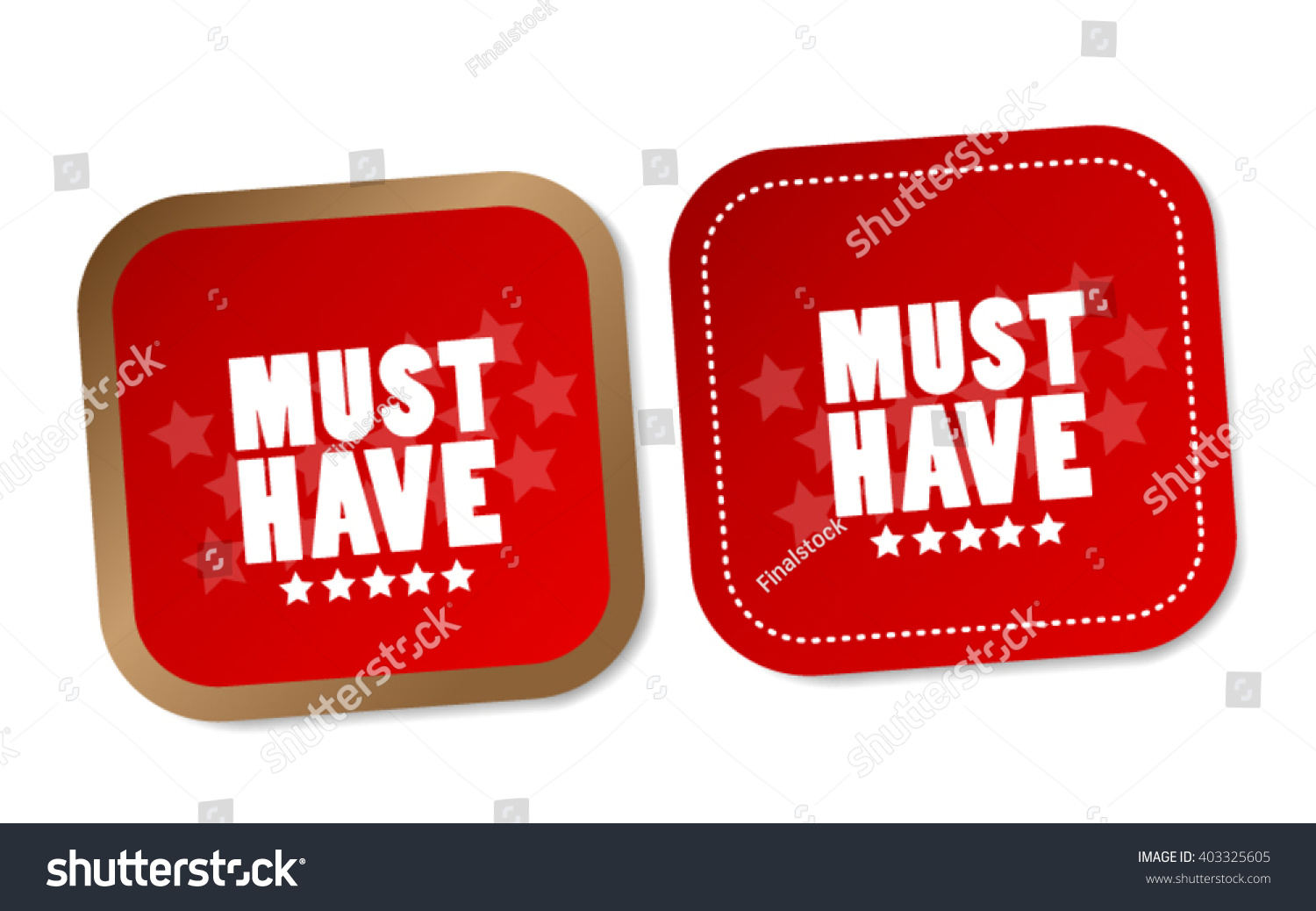 Must Have Stickers Stock Vector (Royalty Free) 403325605 | Shutterstock