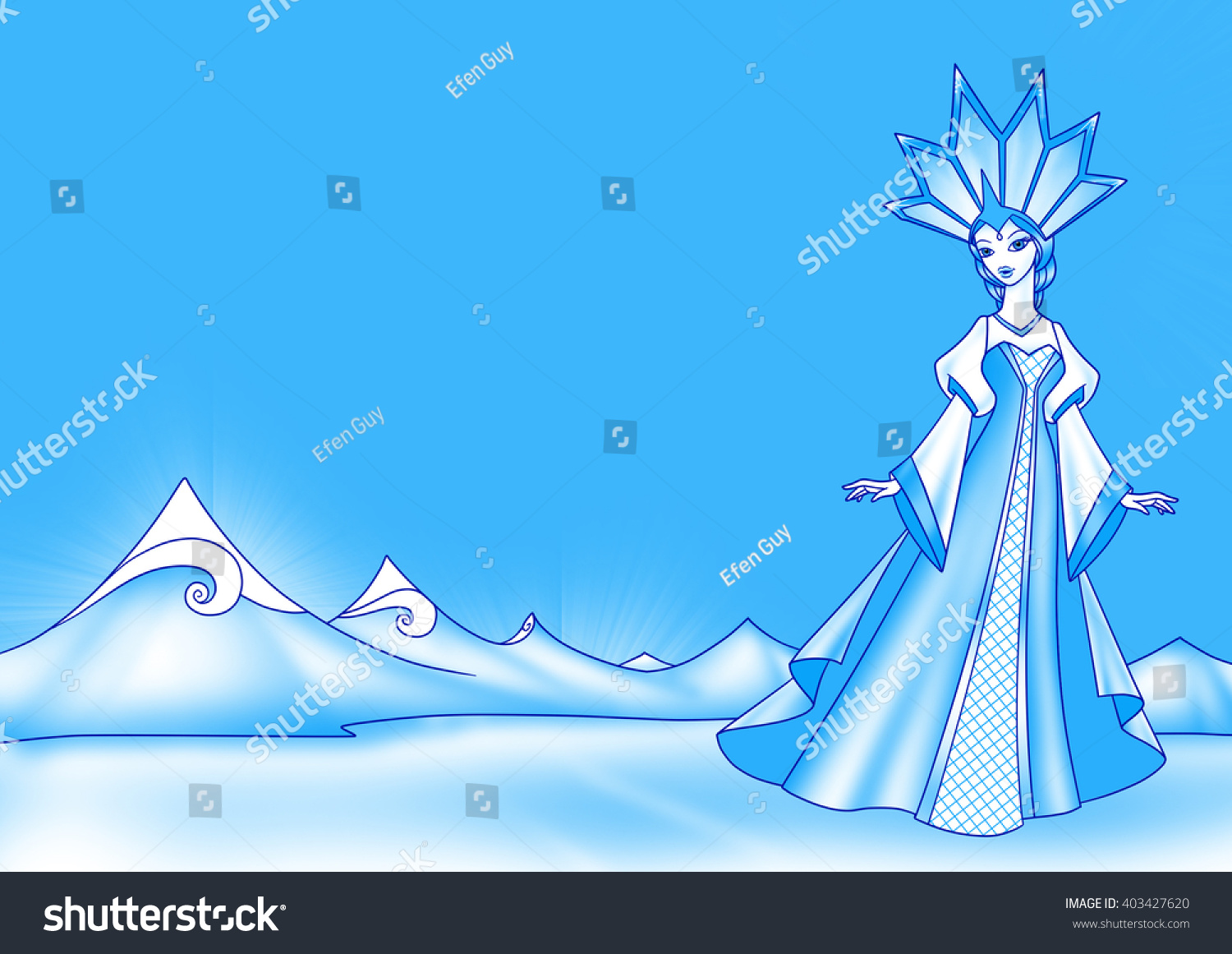Лицо снежной королевы мультяшное