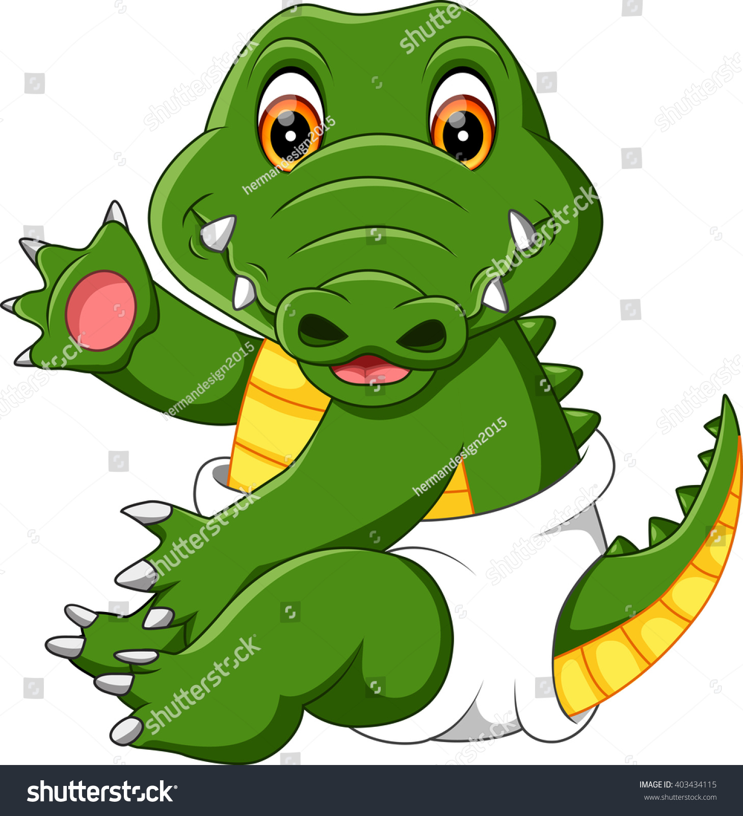 baby alligator cartoon