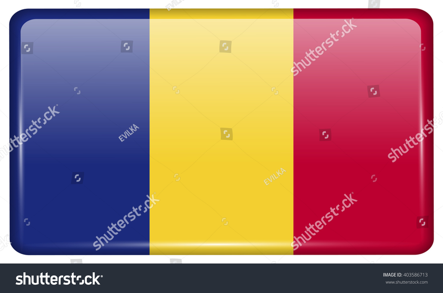 Flags Romania Form Magnet On Refrigerator Stock Vector (Royalty Free ...