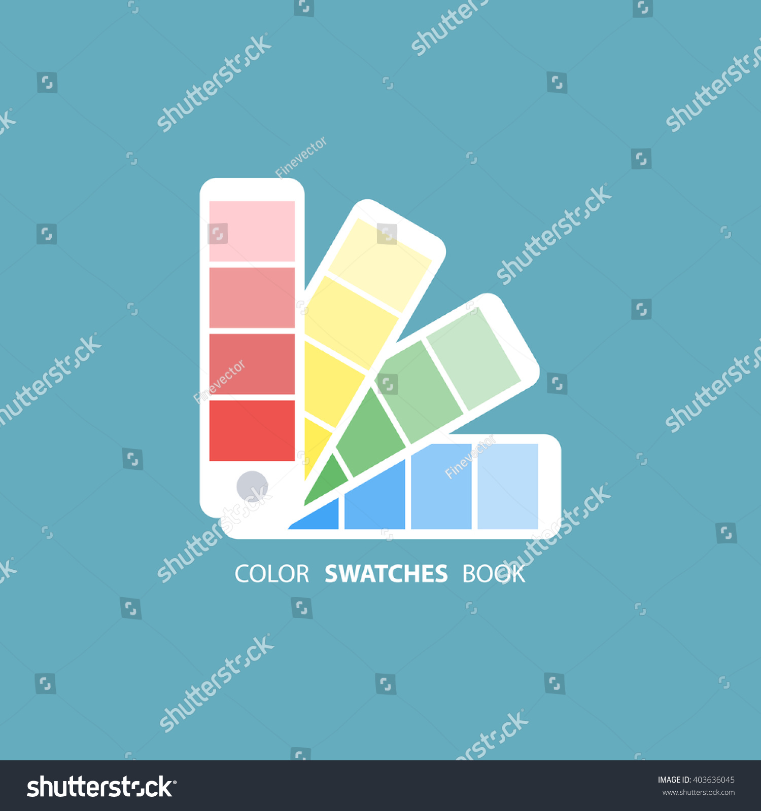 Color Swatches Book Color Palette Guide Stock Vector (Royalty Free