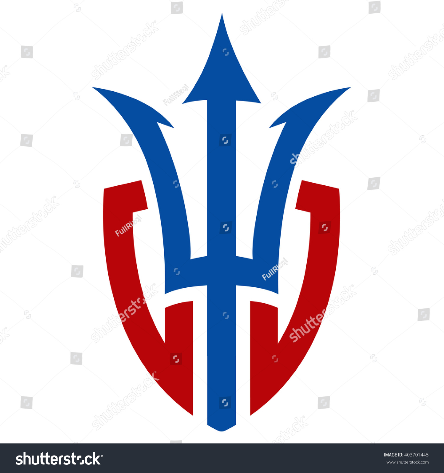 Trident Shield Logo Stock Vector (Royalty Free) 403701445 | Shutterstock
