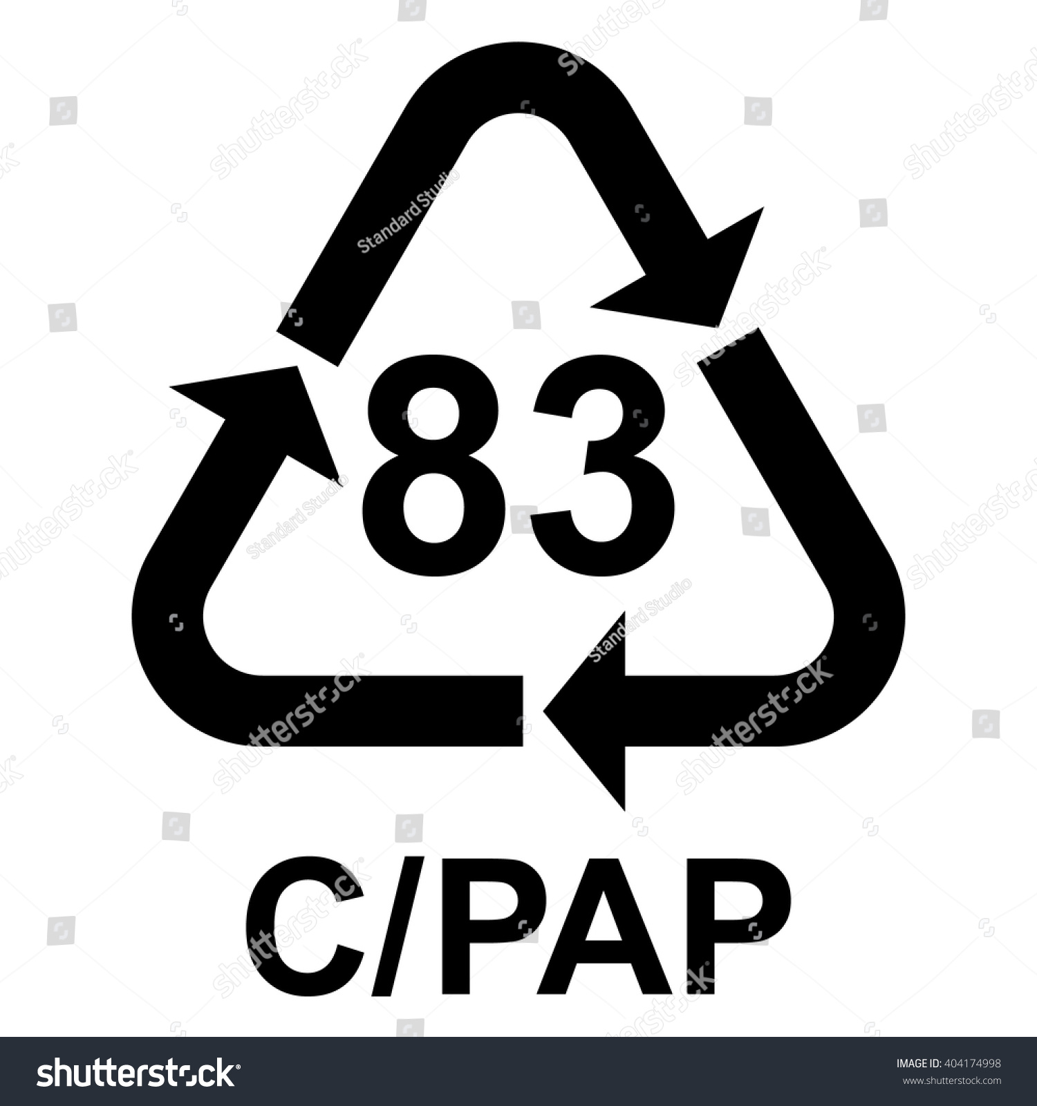 Composites Recycling Symbol Cpap 83 Vector Stock Vector (royalty Free 