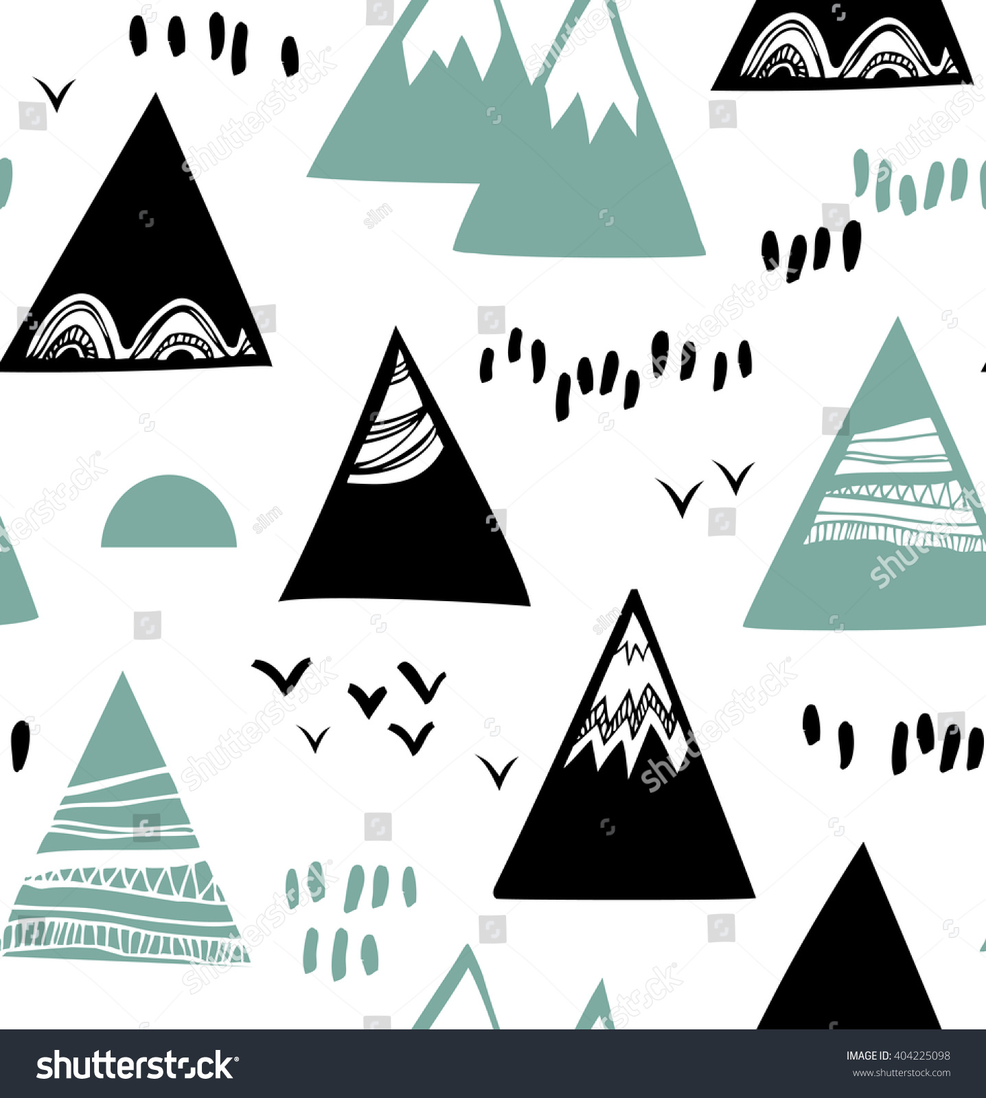 Горы в скандинавском стиле рисунок