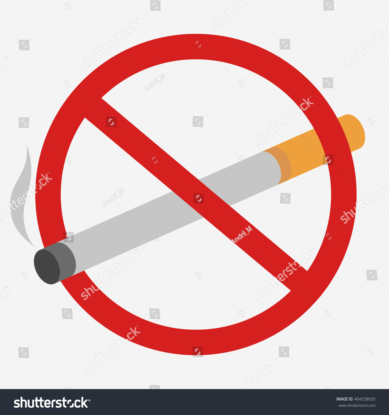 No Smoking Prohibiting Sign No Tobacco Stock Vector (Royalty Free ...