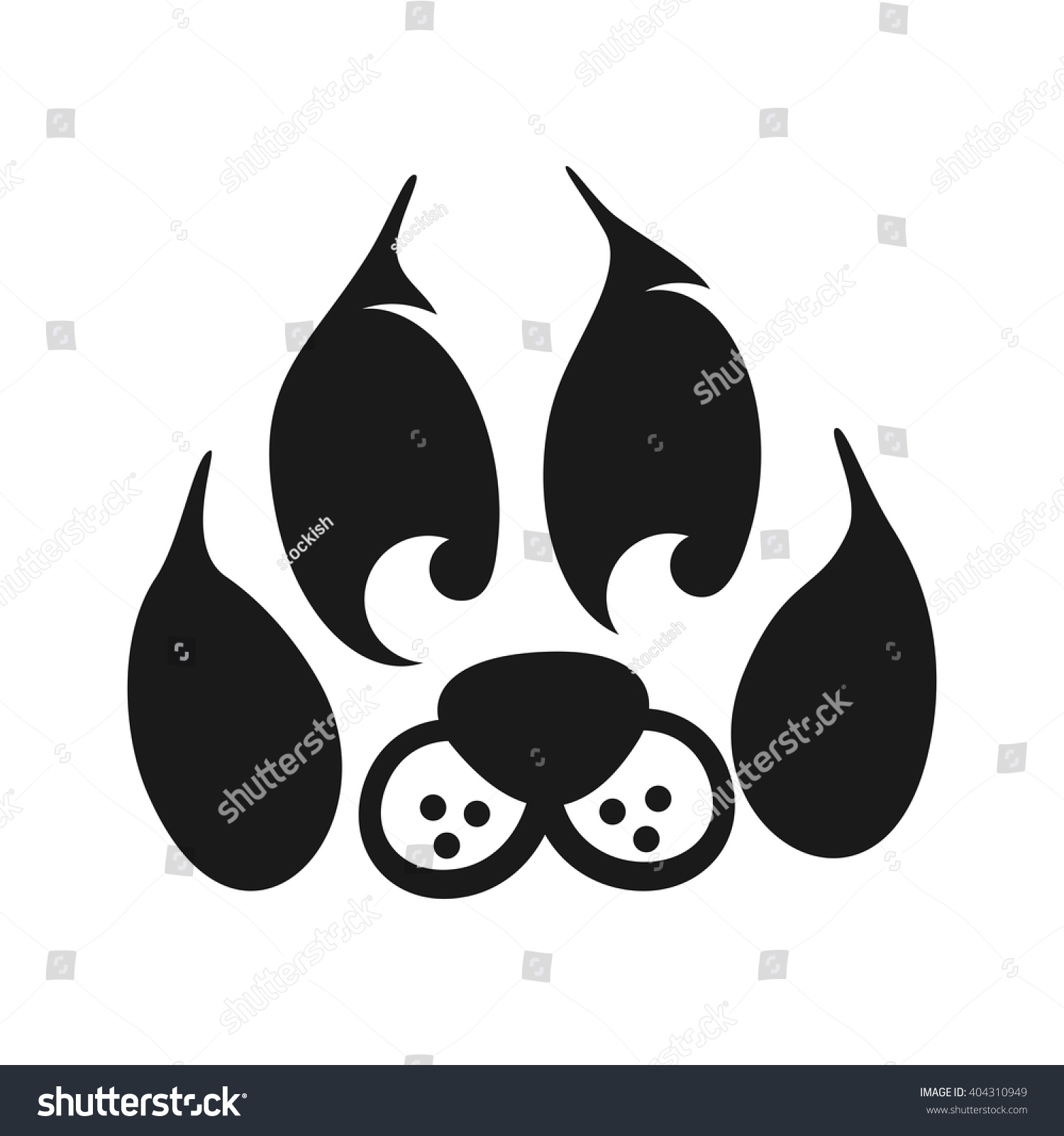 Dog Paw Logo Vector Stock Vector (Royalty Free) 404310949 | Shutterstock