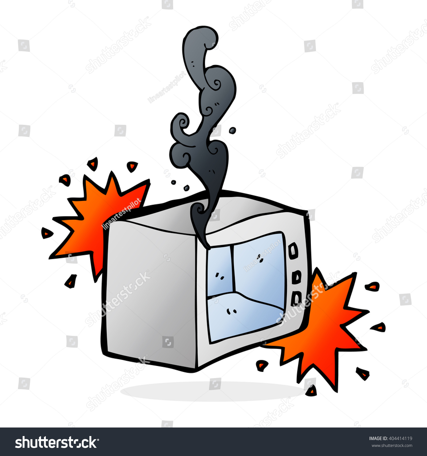 Cartoon Exploding Microwave Stock Vector (Royalty Free) 404414119 ...