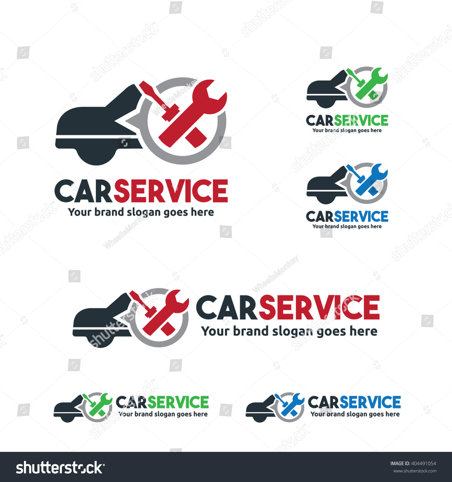 Car Service Logo Vehicle Fix Wrench Stock Vector (Royalty Free ...