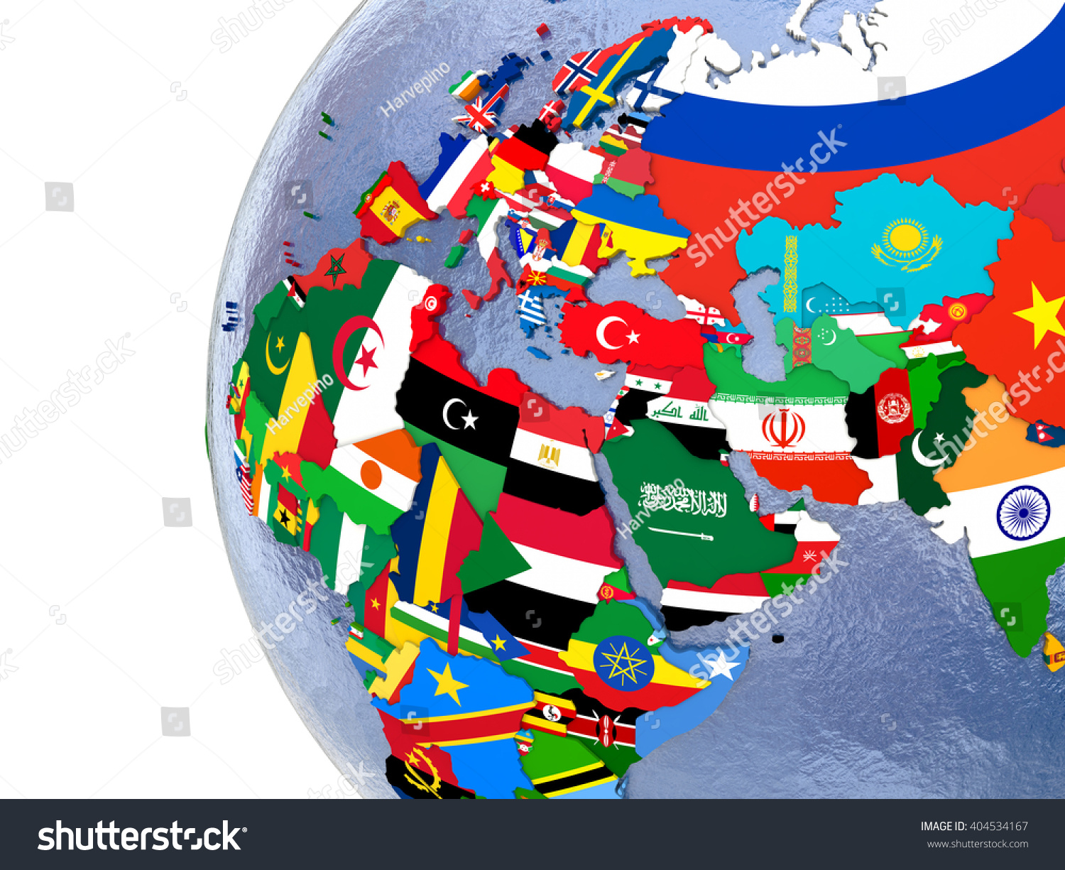 Political Map Emea Region Each Country Stock Illustration 404534167 ...