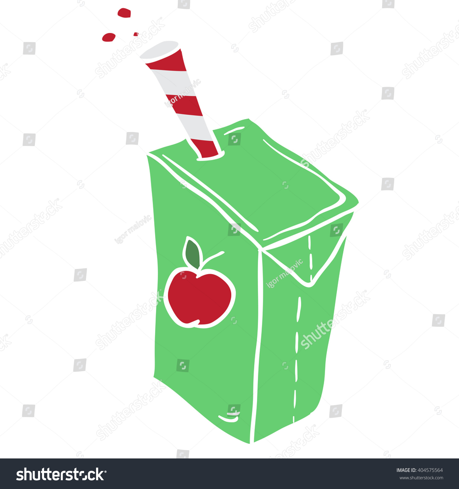 Freehand Drawn Cartoon Juice Box Illustration Stock Illustration ...