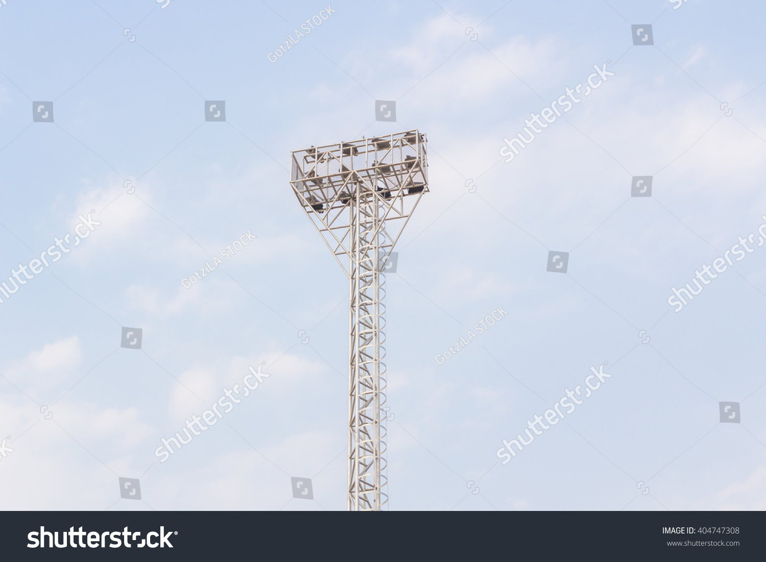 Large Tall High Outdoor Stadium Spotlights Stock Photo 404747308 ...