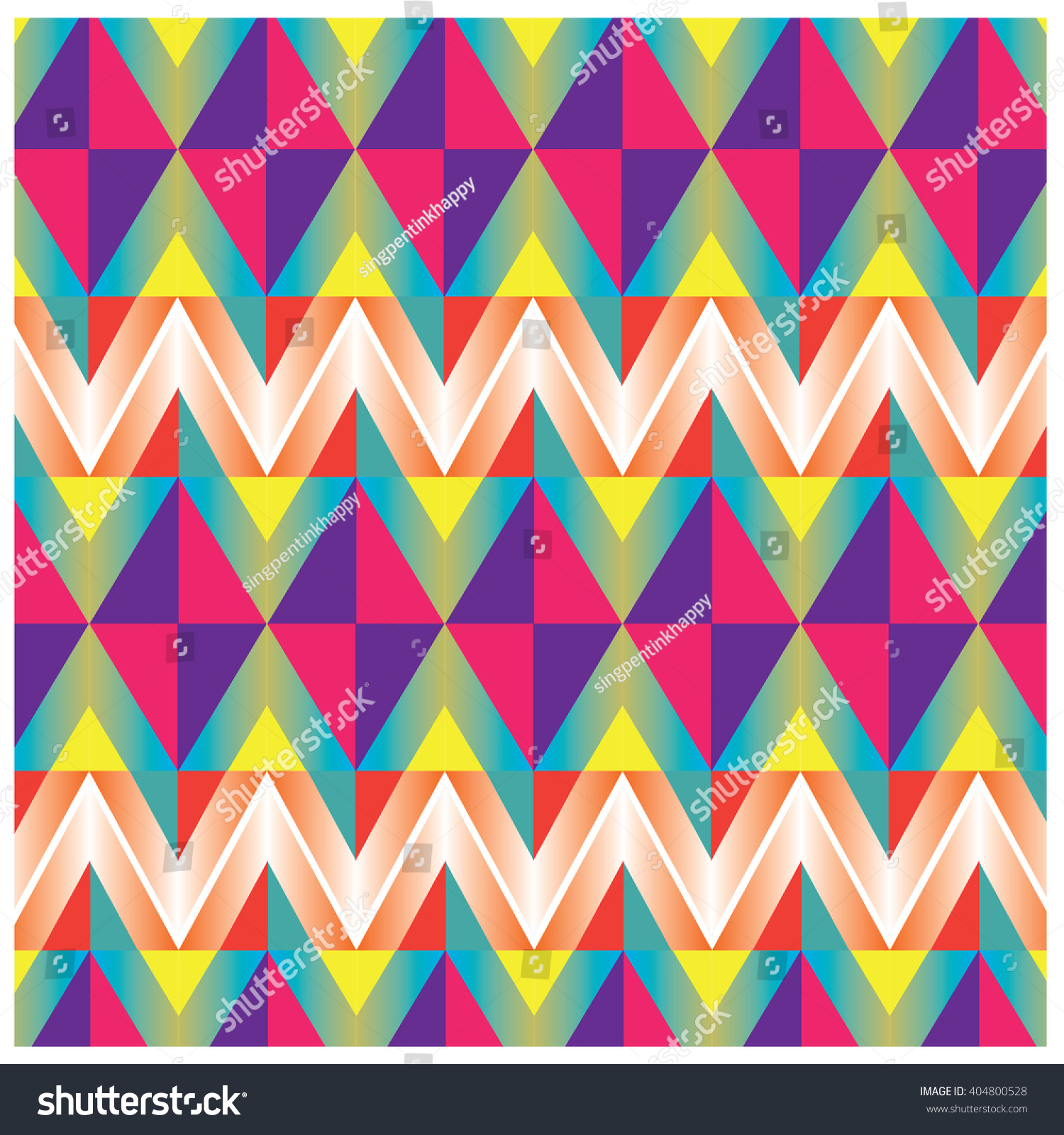 Vector Vintage Colorful Angular Triangle Pattern Stock Vector (Royalty ...