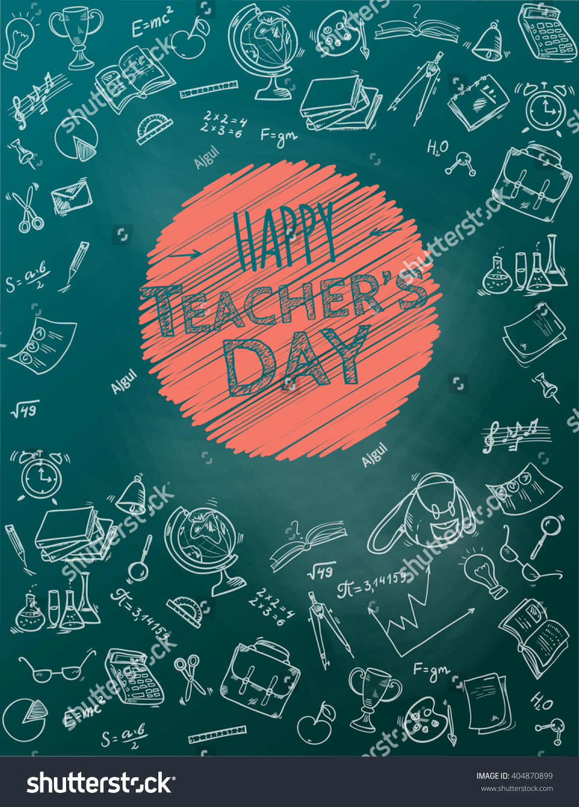 Happy Teachers Day School Doodles Supplies Stock Vector (royalty Free 