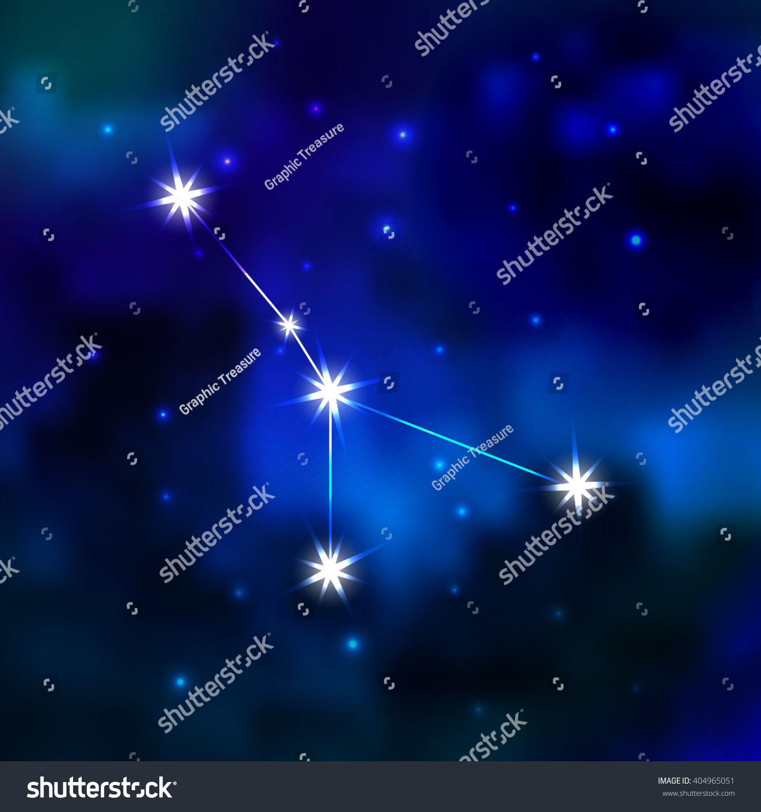 Zodiac Constellation Sky Constellation Cancer Universe Stock Vector